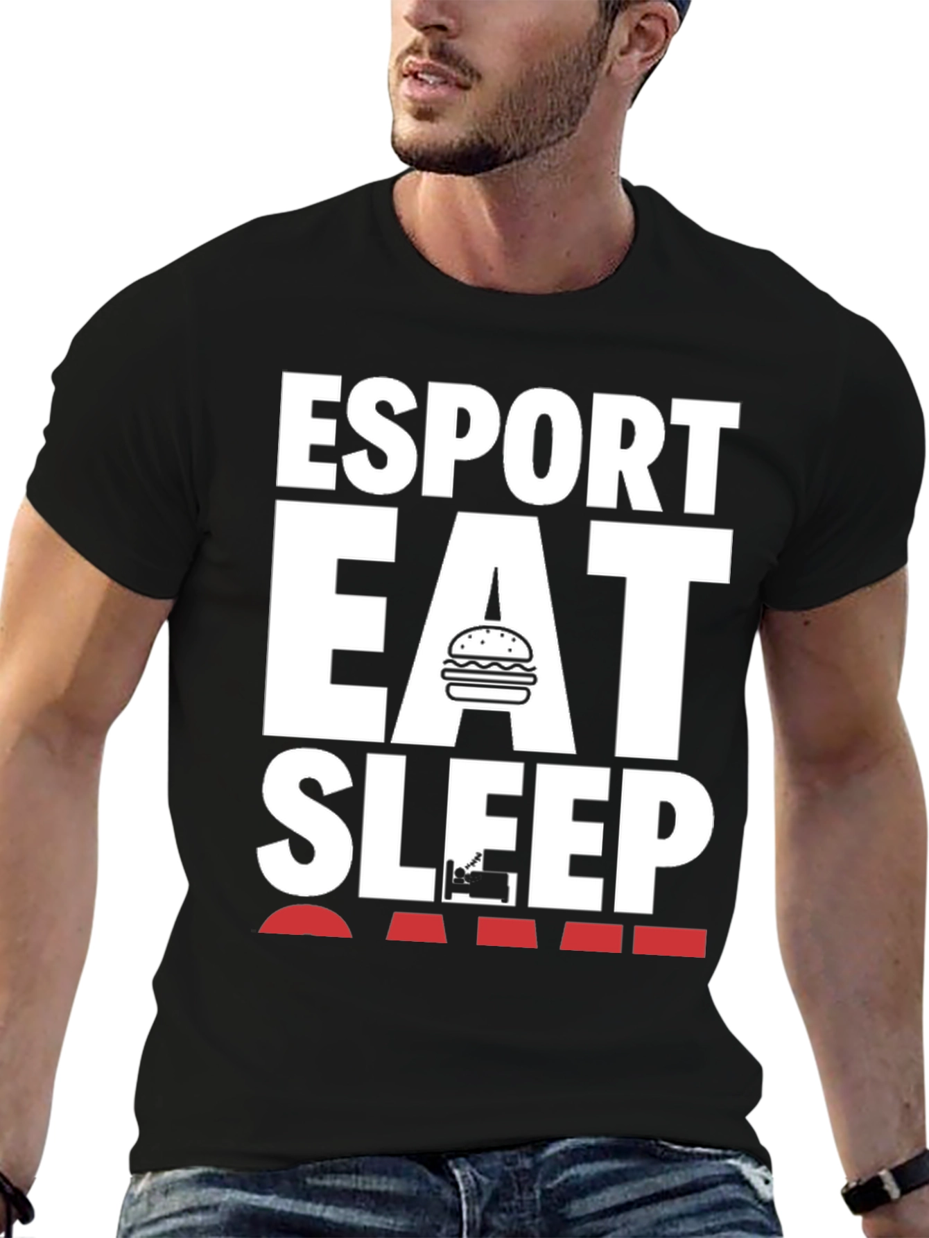 Esport Eat Sleep Game Black T-Shirt
