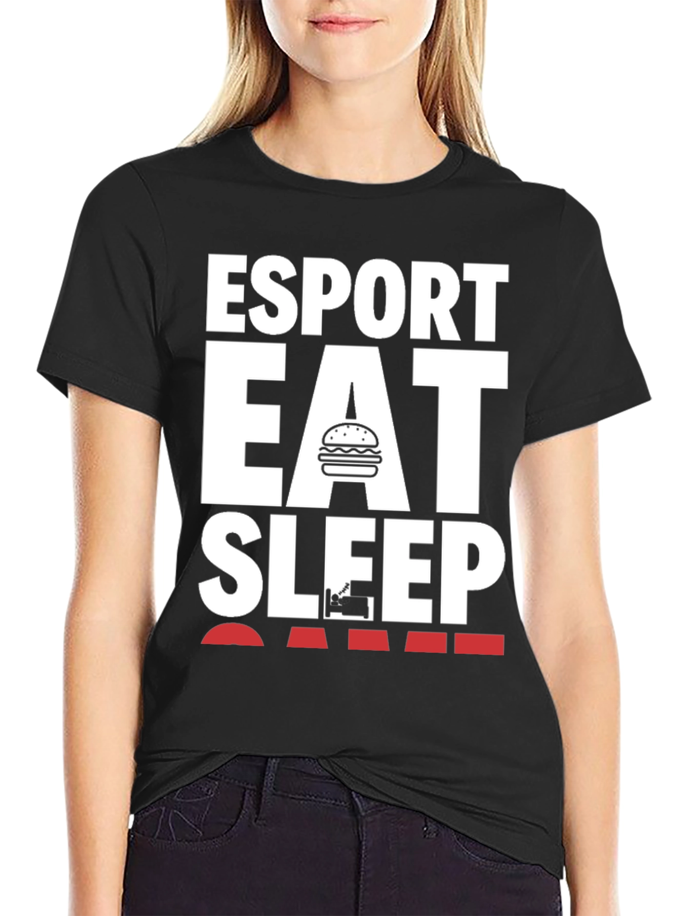 Esport Eat Sleep Game Black T-Shirt