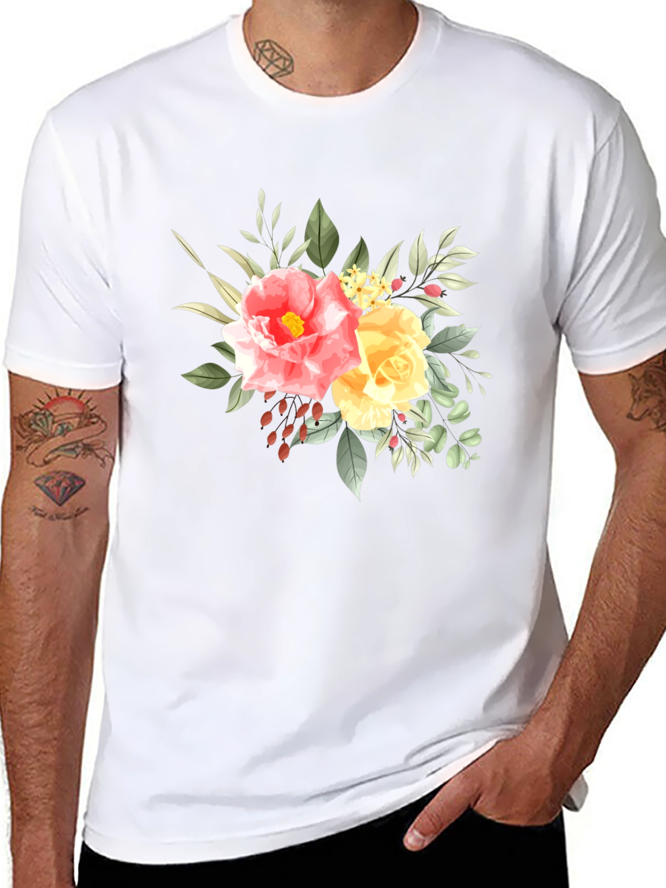 Floral T-Shirt - Stylish Graphic Tee