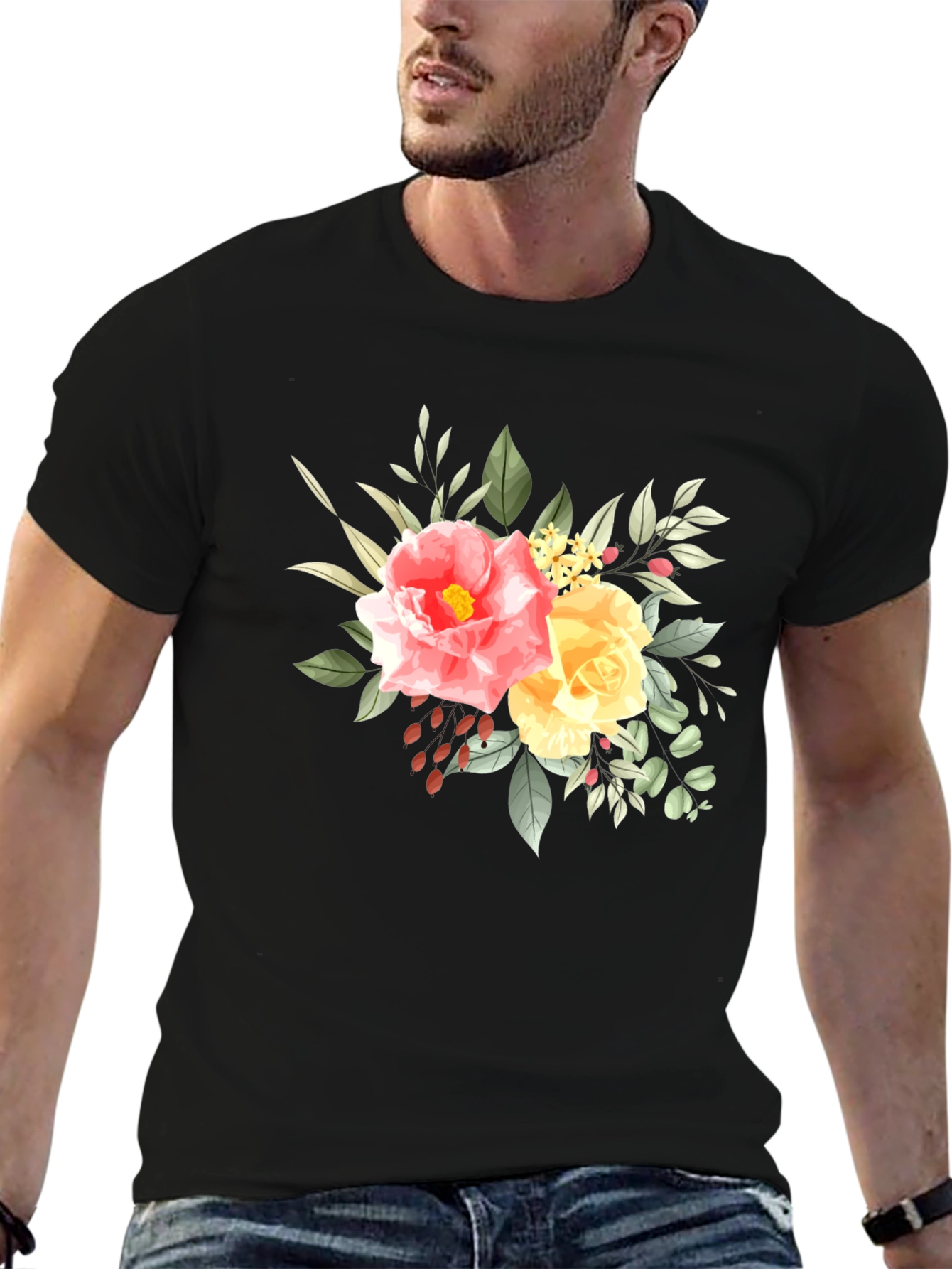 Floral T-Shirt - Stylish Graphic Tee
