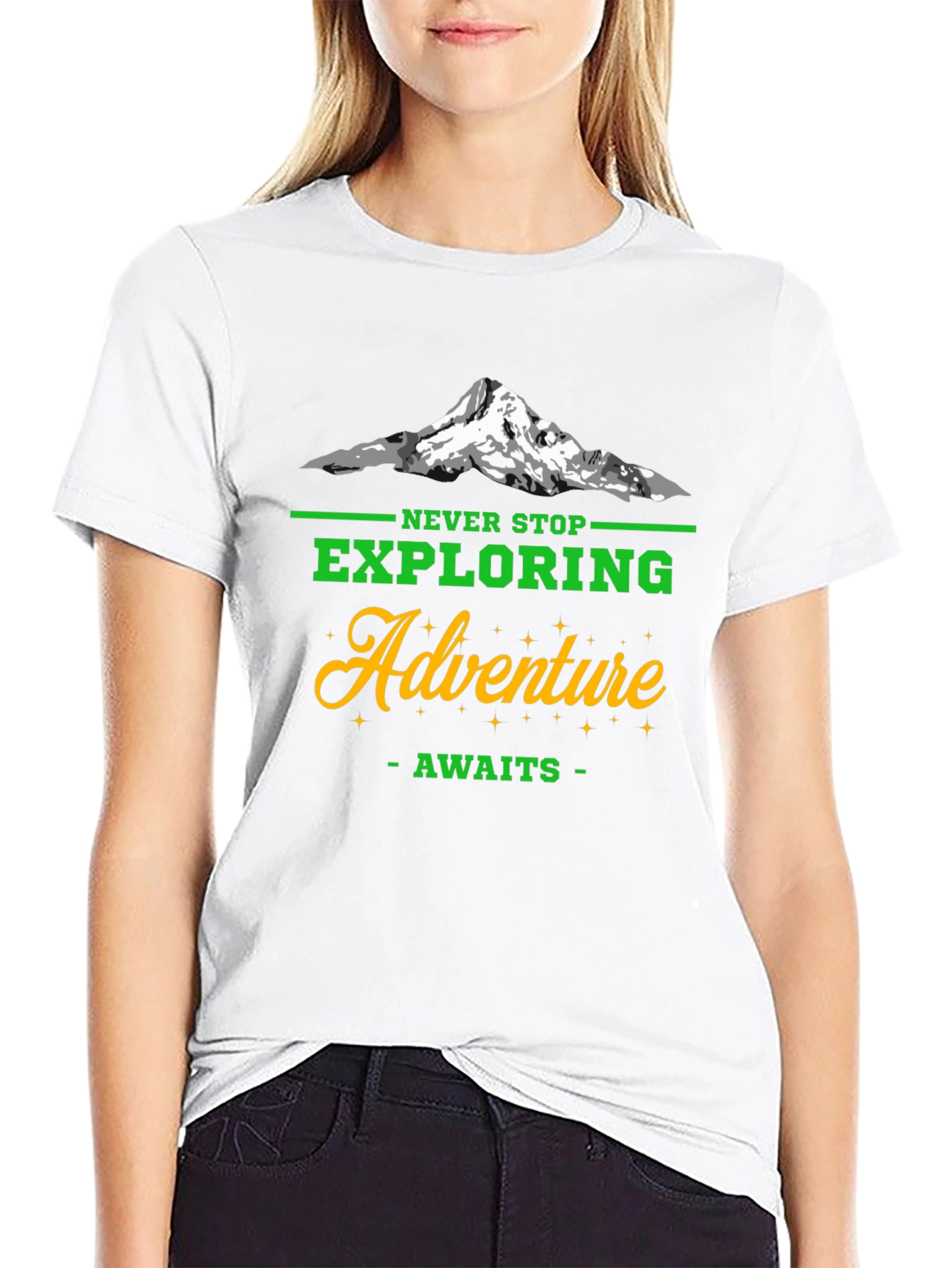 Adventure Awaits Mens Black T-Shirt