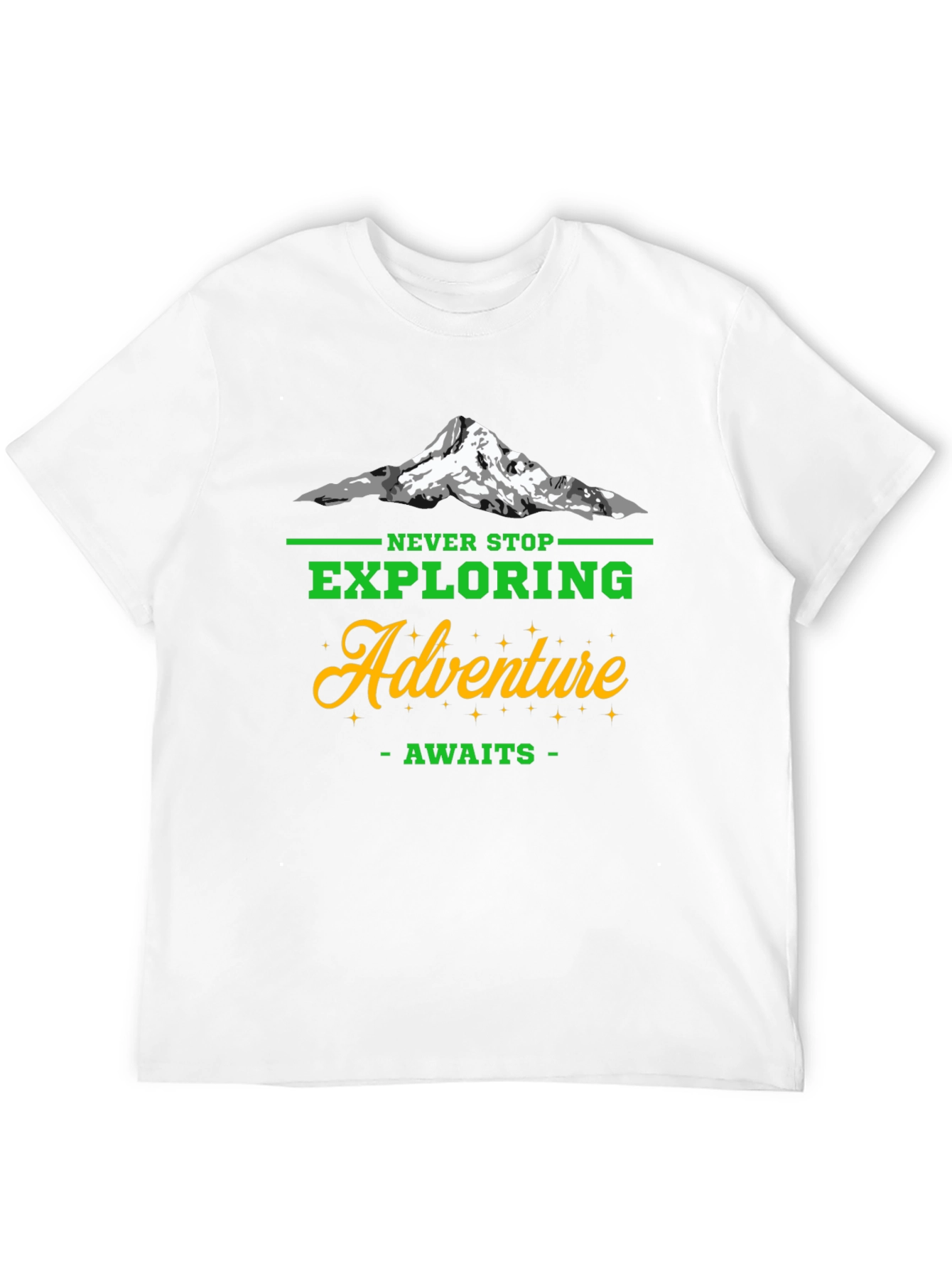 Adventure Awaits Mens Black T-Shirt