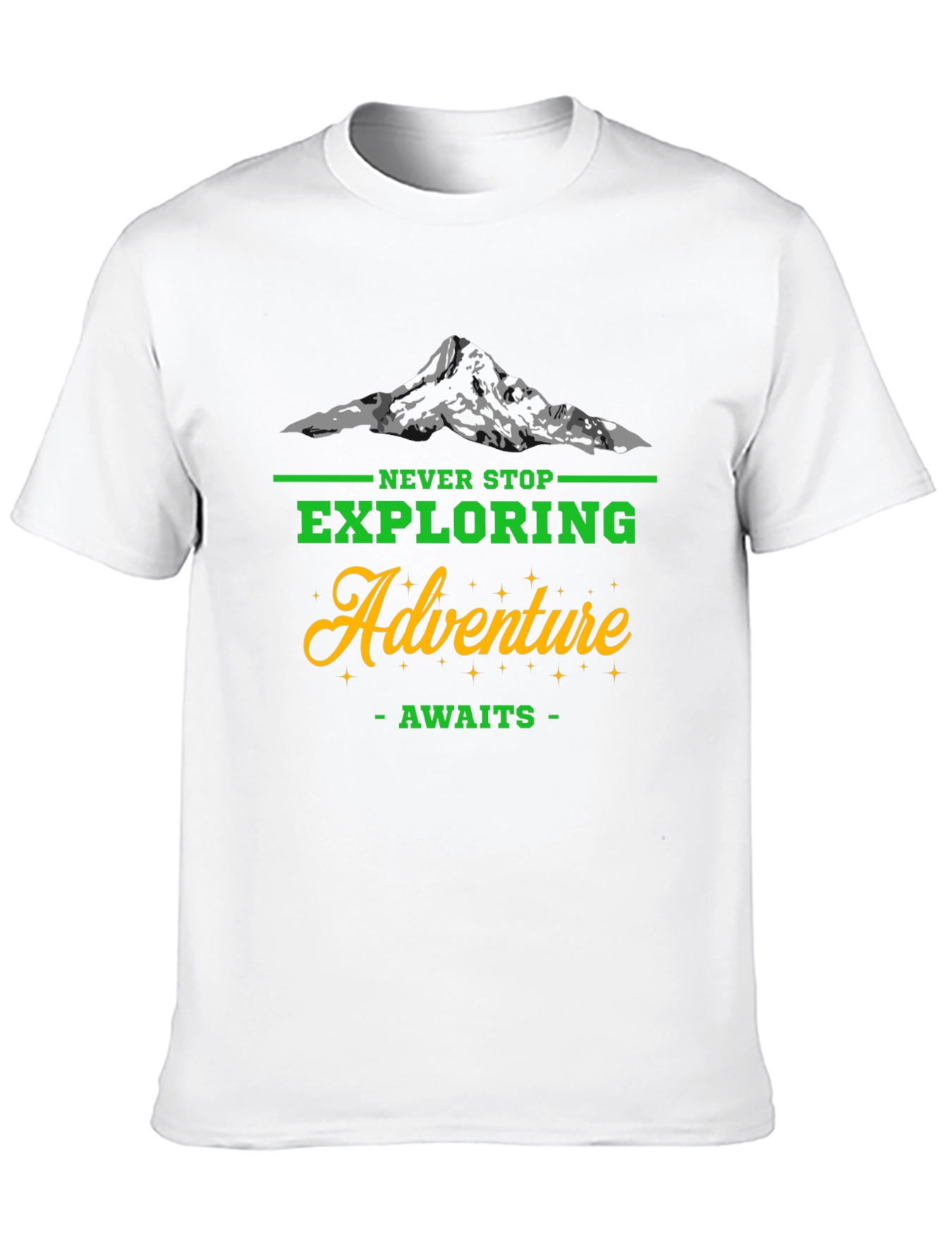 Adventure Awaits Mens Black T-Shirt