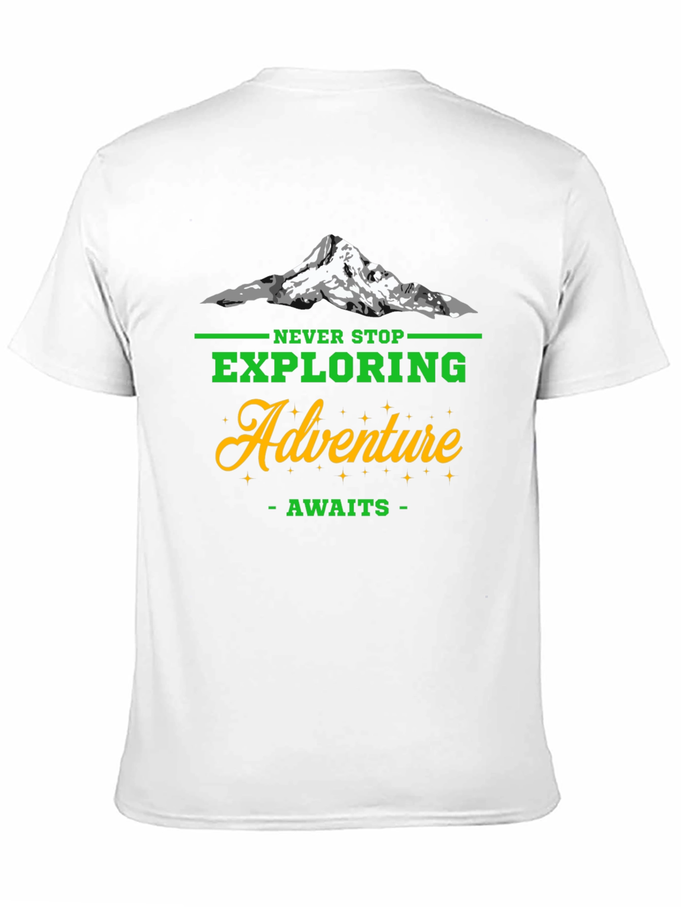 Adventure Awaits Mens Black T-Shirt