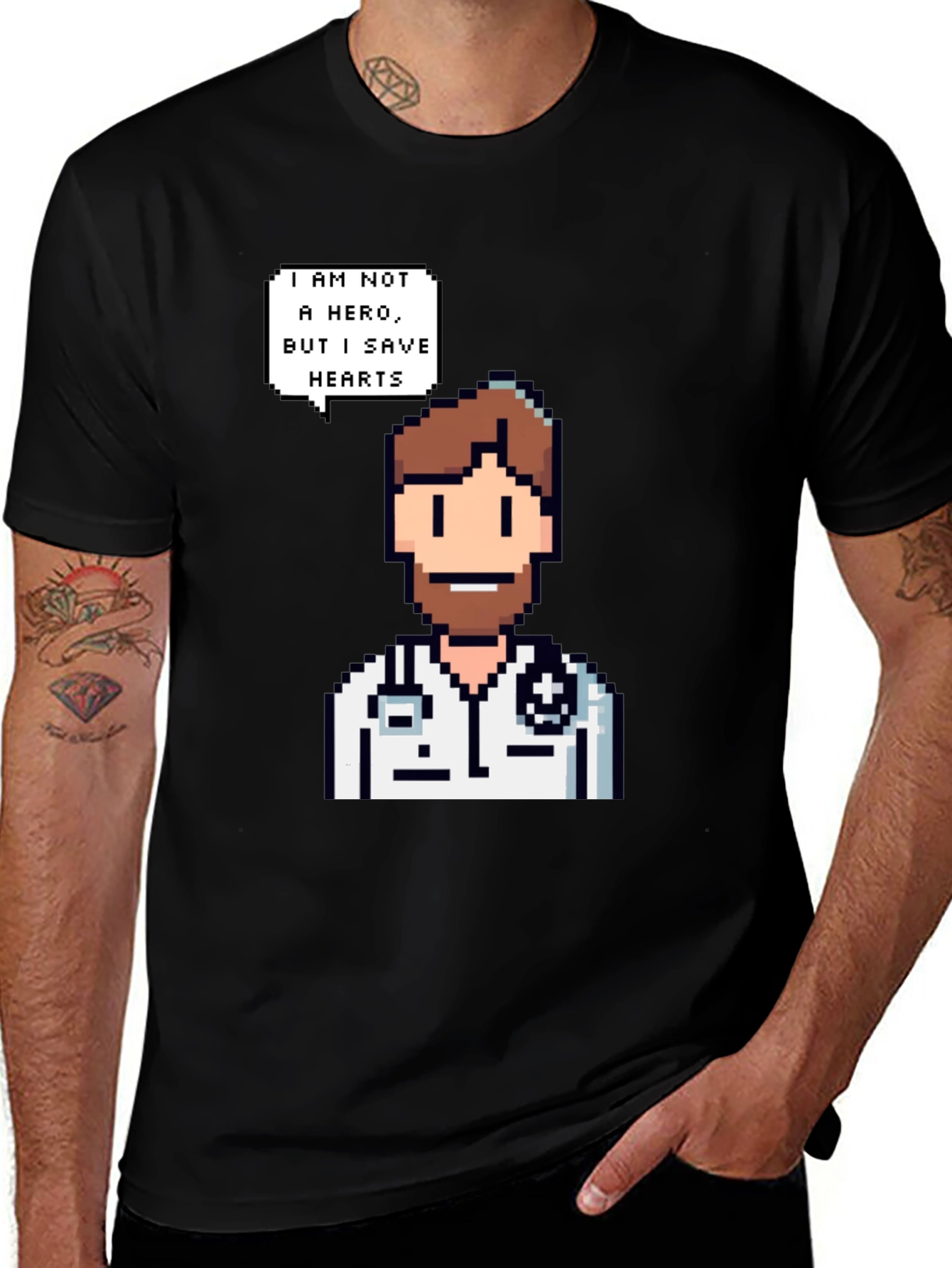 Pixel Doctor T-Shirt - I Save Hearts