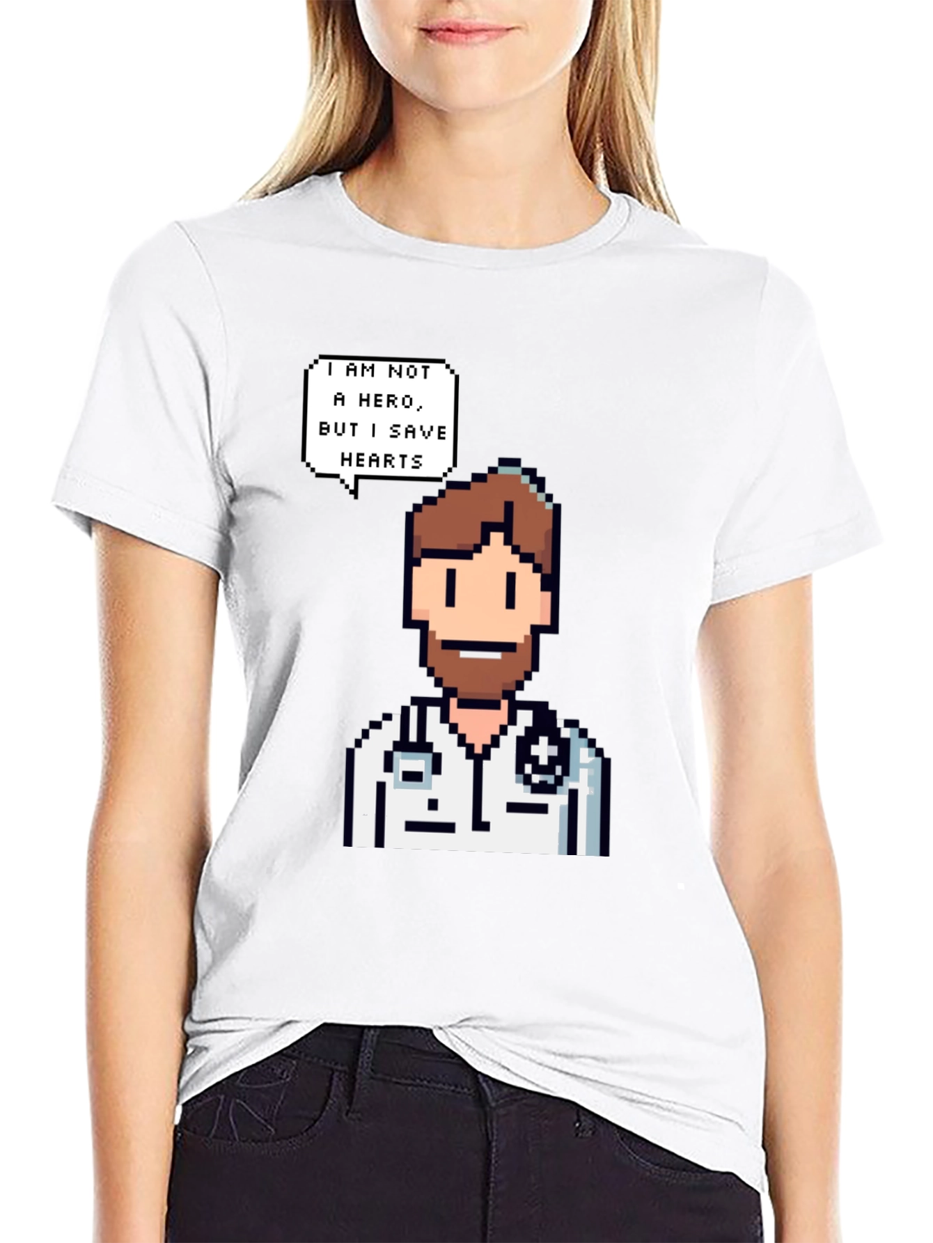 Pixel Doctor T-Shirt - I Save Hearts