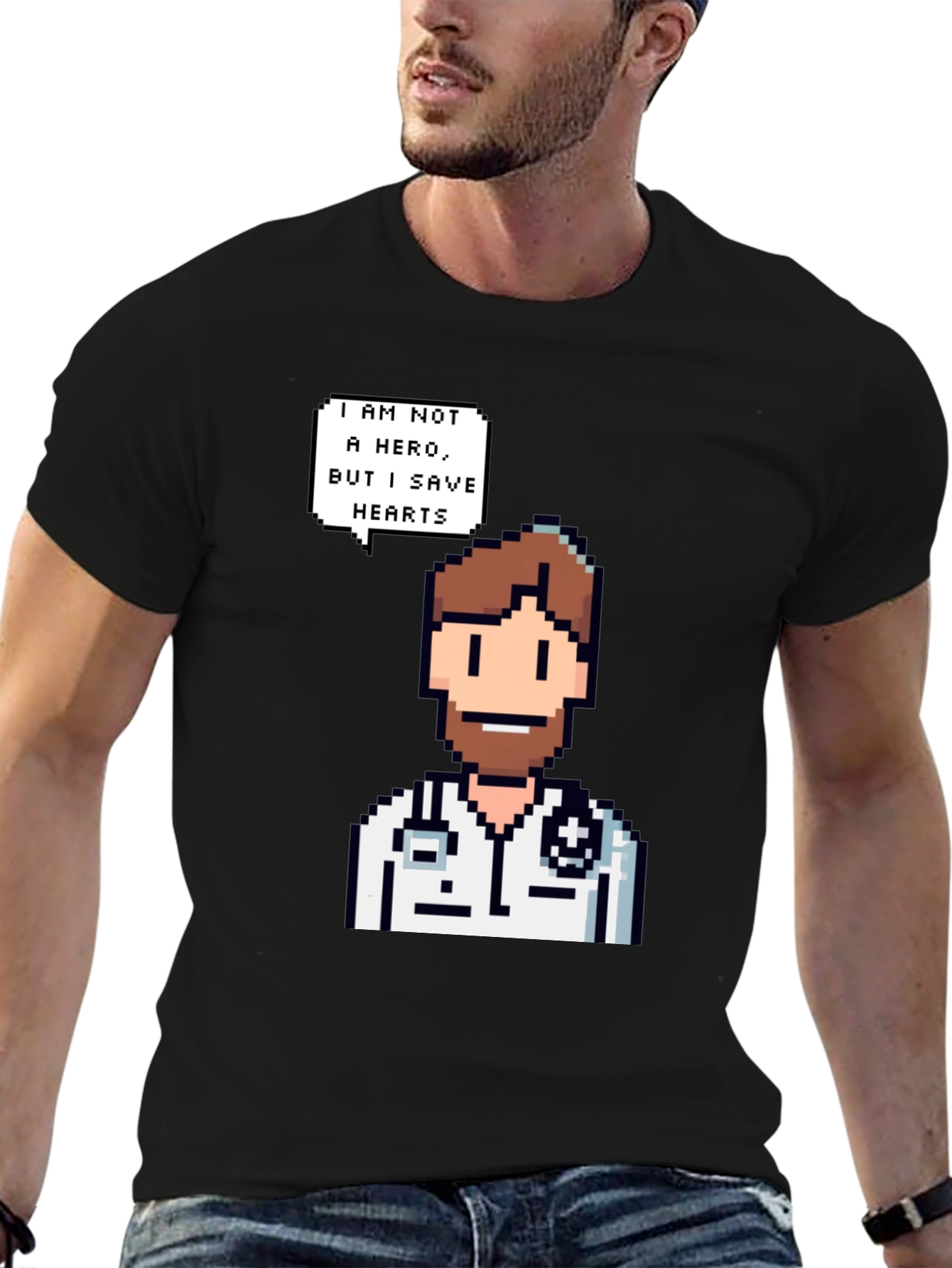 Pixel Doctor T-Shirt - I Save Hearts