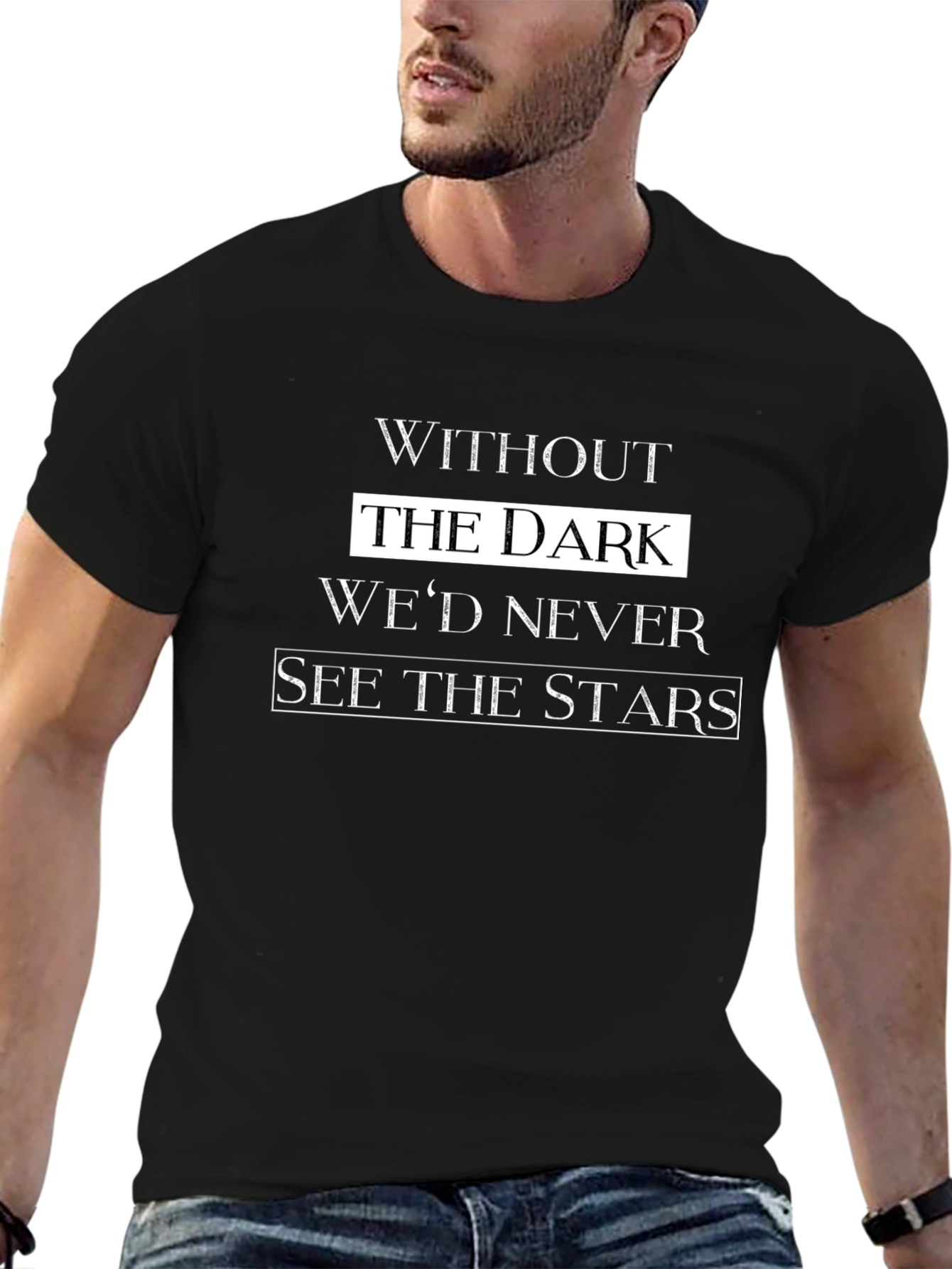 Without the Dark Stars Black Graphic Tee
