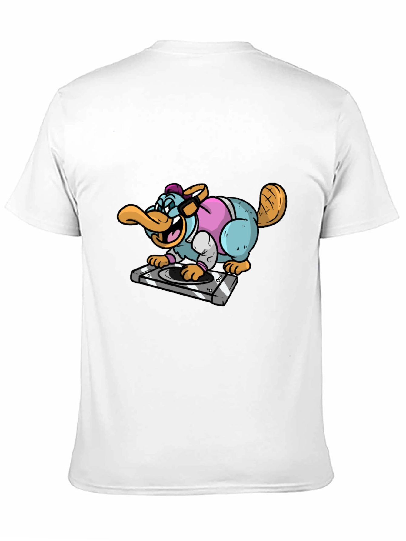 DJ Duck Beaver T-Shirt - Black Cotton Tee