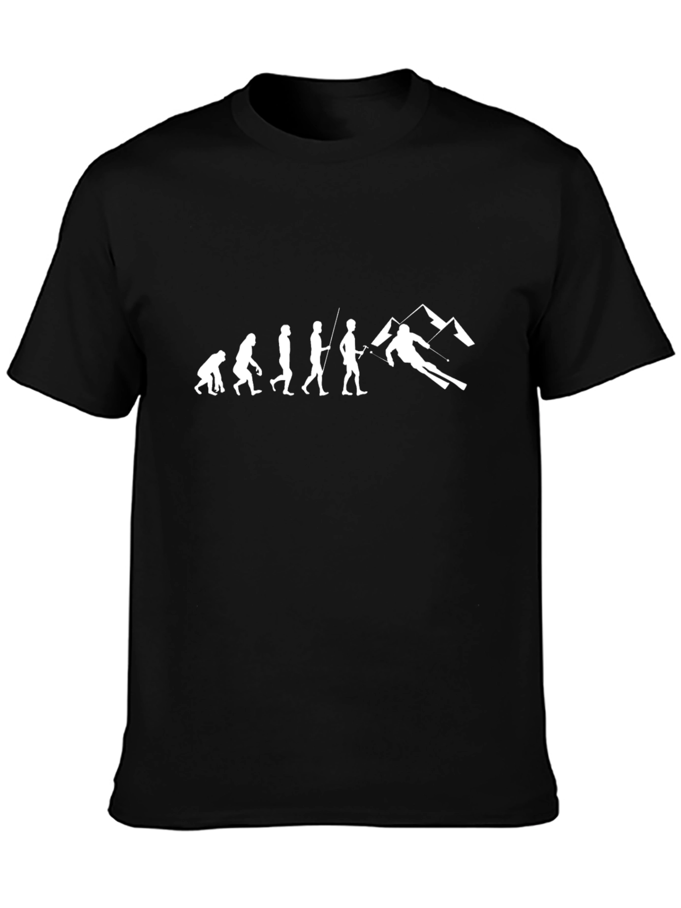 Ski Evolution T-Shirt - Black Graphic Tee