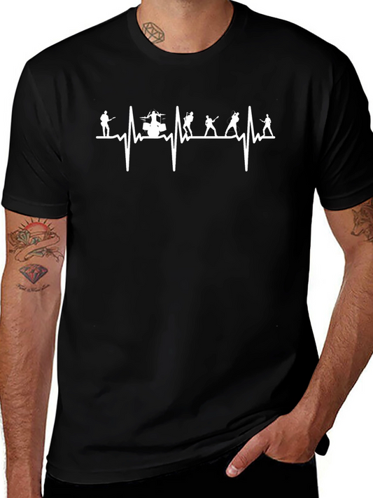 Music is Lifebeat Black T-Shirt