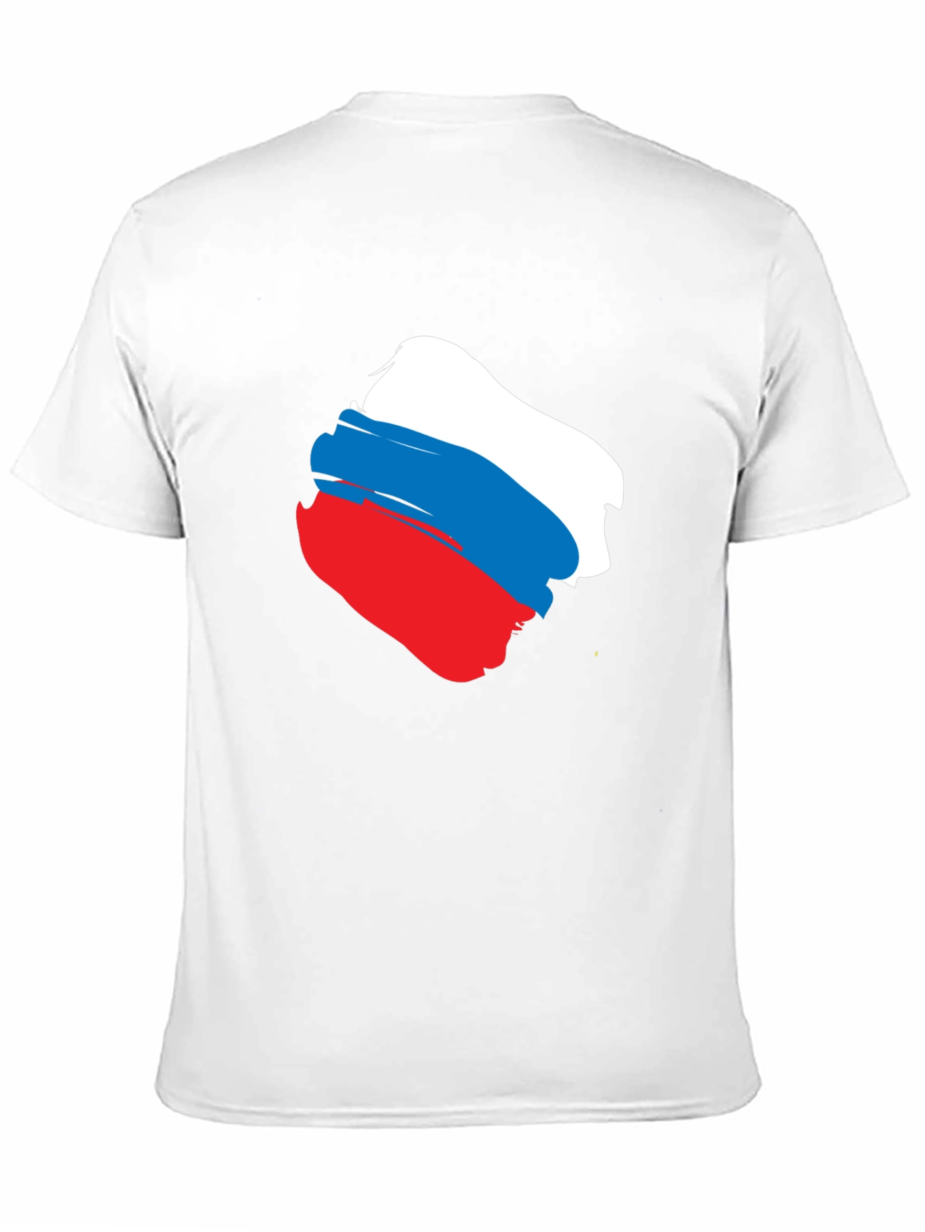 Russian Flag Brushstroke Graphic Tee - Black