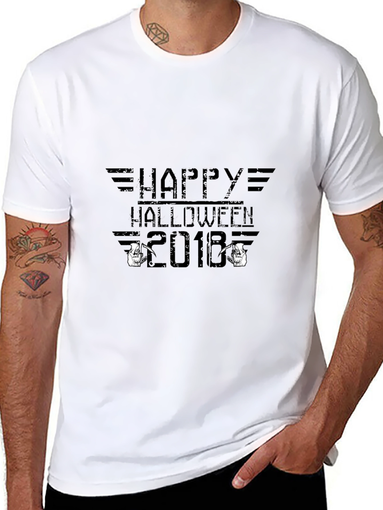 Happy Halloween 2018 Black T-Shirt
