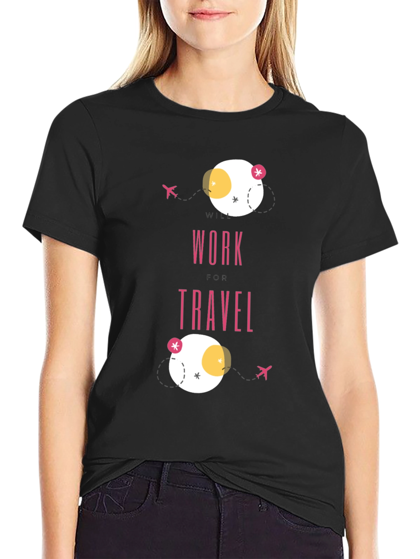 Work Travel T-Shirt - Modern Graphic Tee