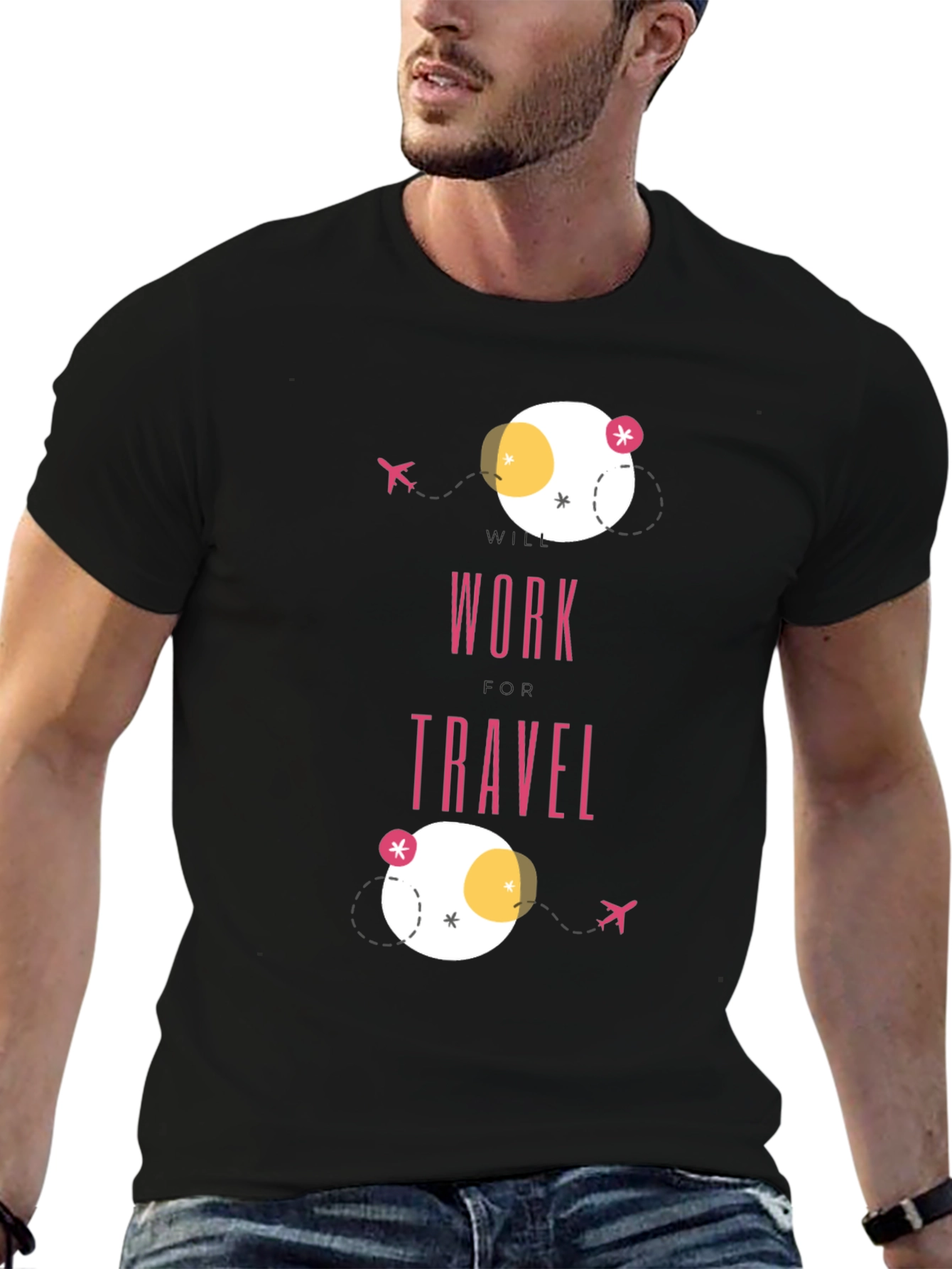 Work Travel T-Shirt - Modern Graphic Tee