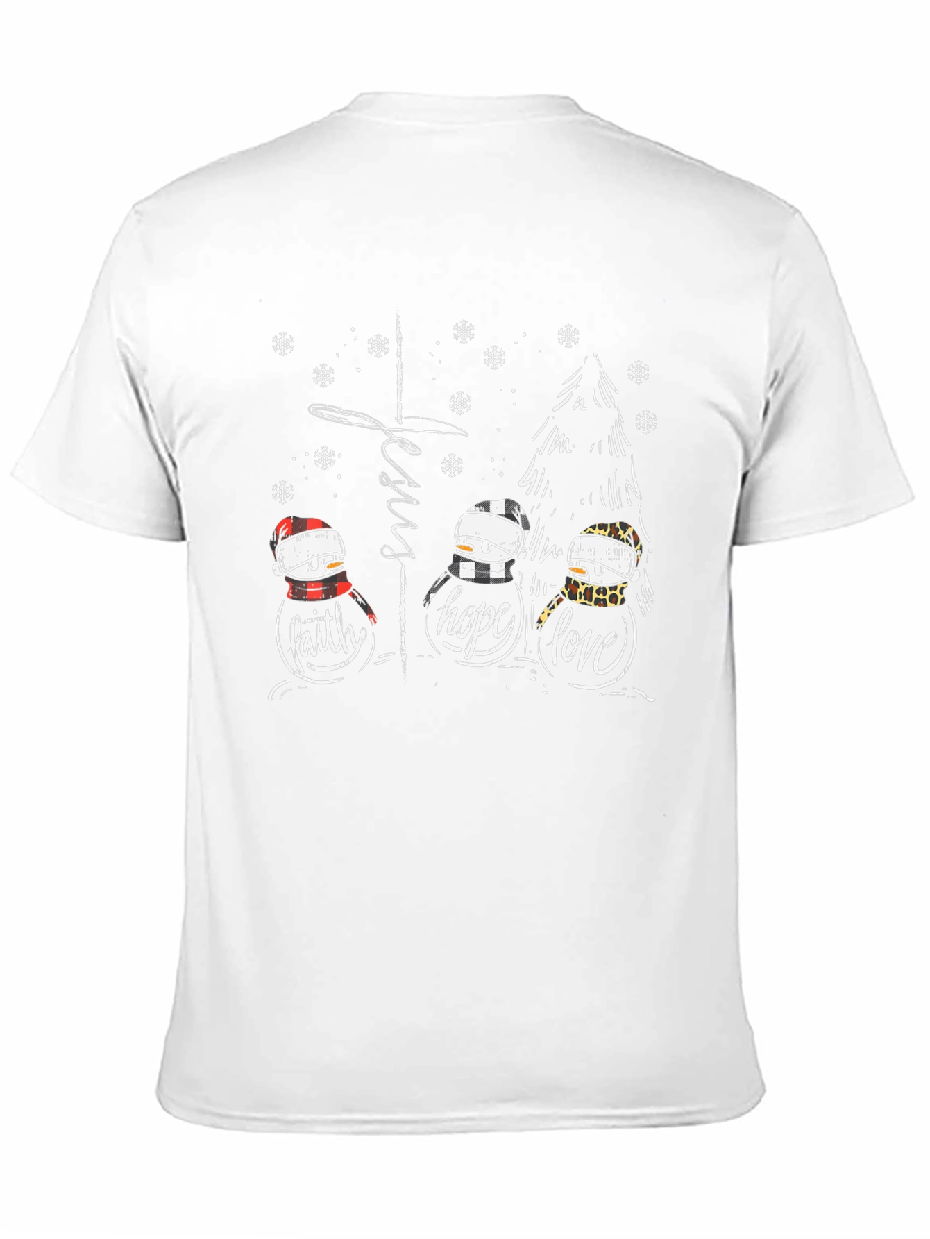 Faith Hope Love Jesus Christmas Graphic T-Shirt