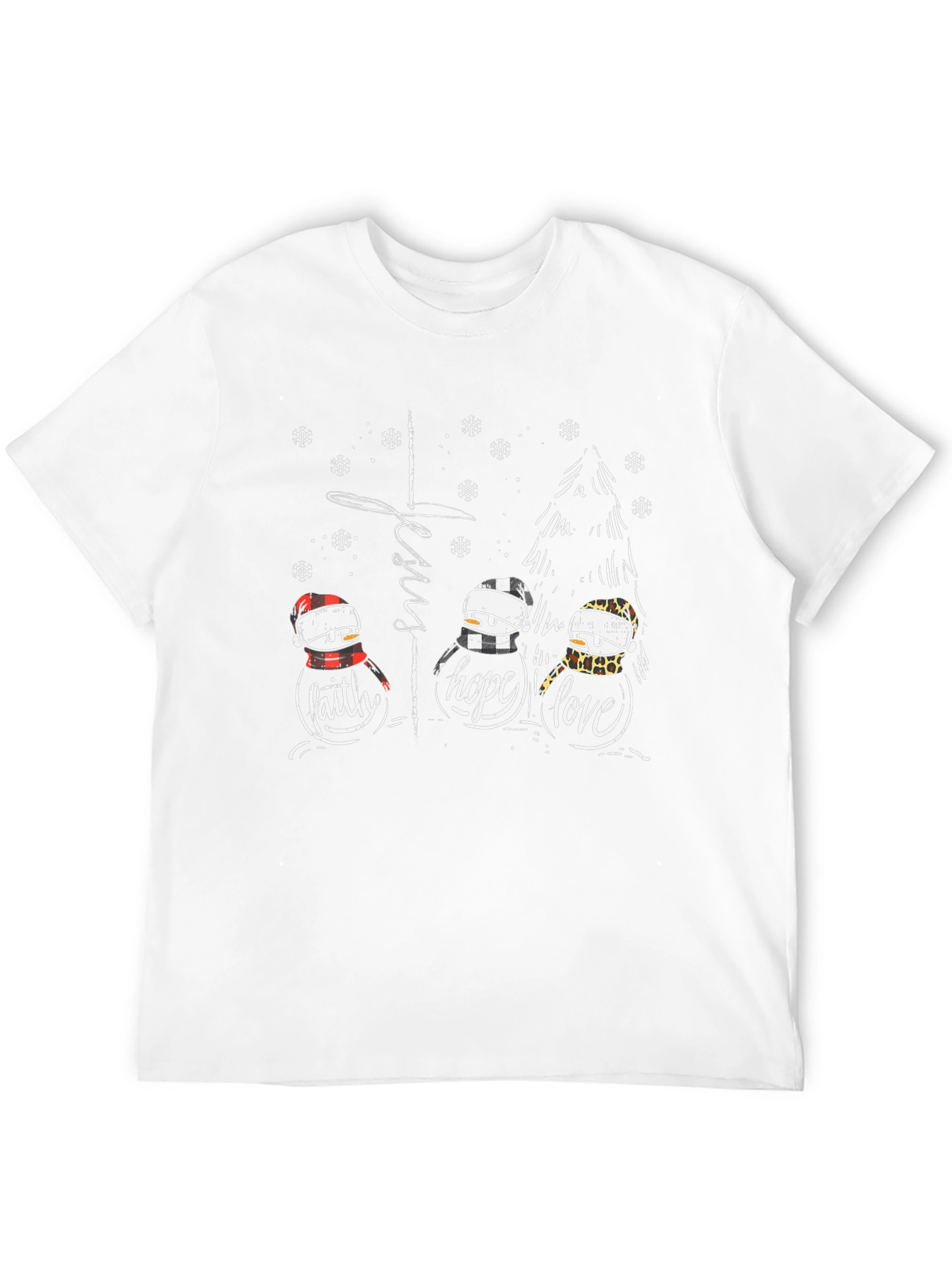 Faith Hope Love Jesus Christmas Graphic T-Shirt