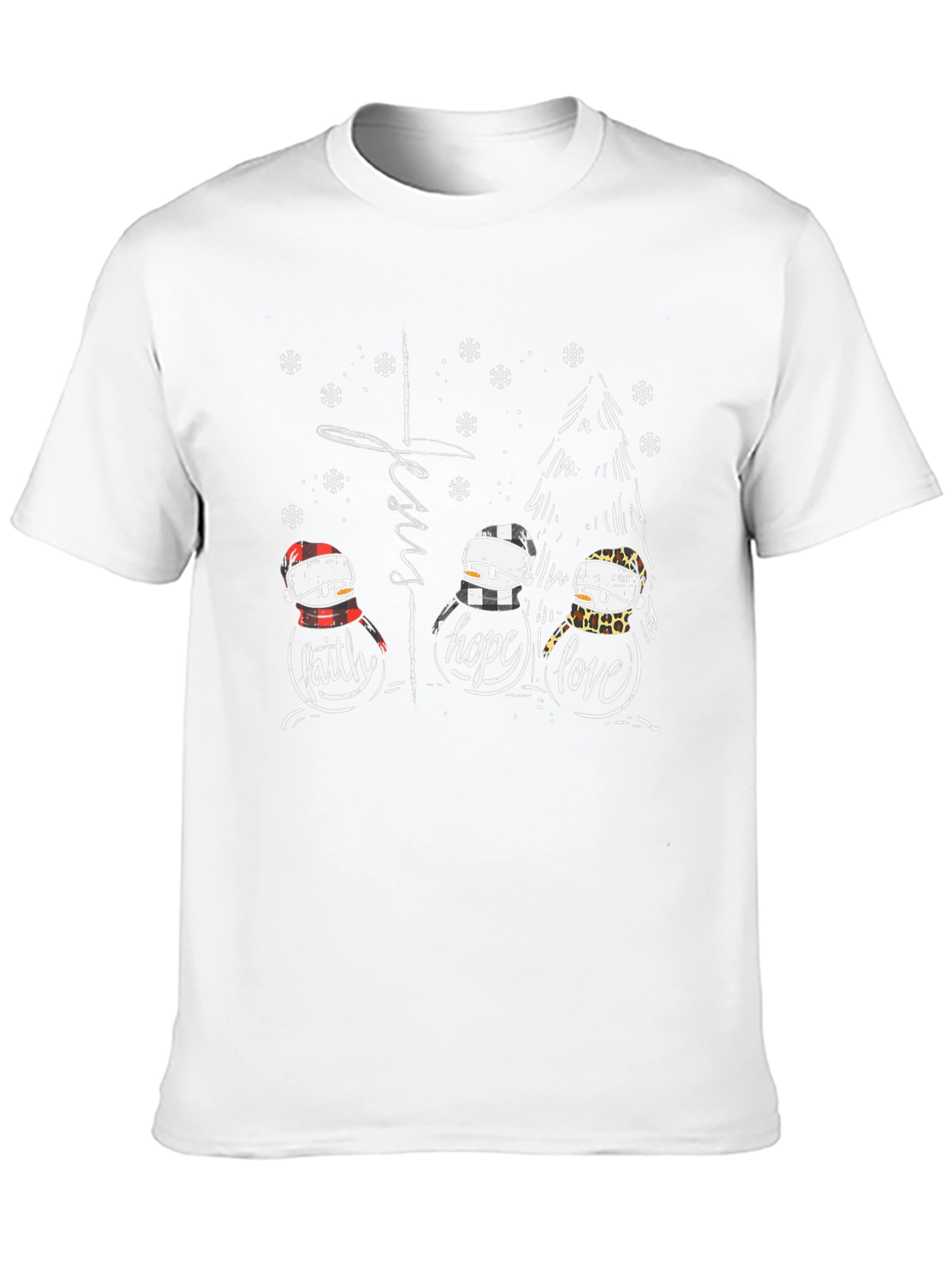 Faith Hope Love Jesus Christmas Graphic T-Shirt