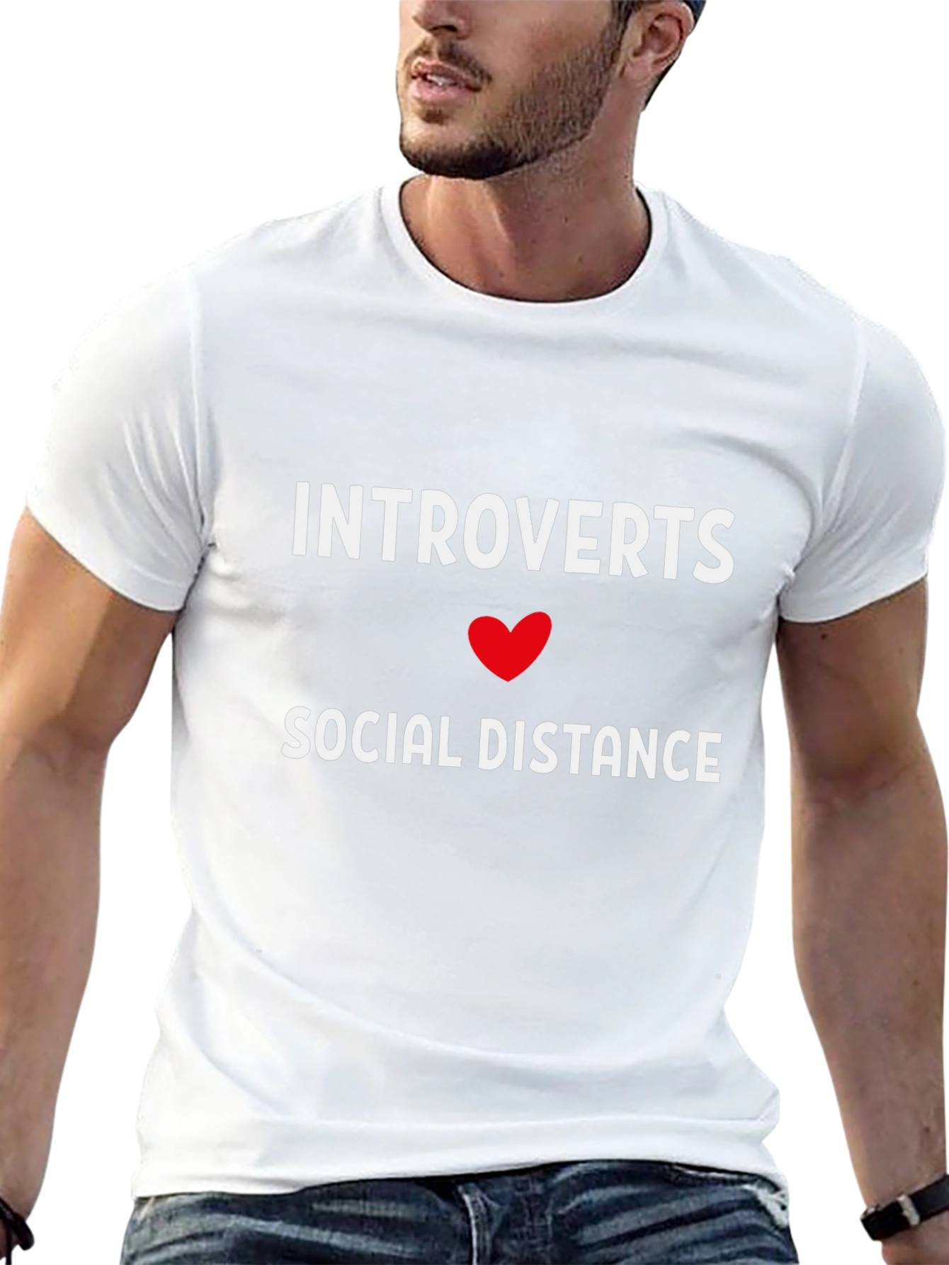 Introvert Social Distance Graphic Tee