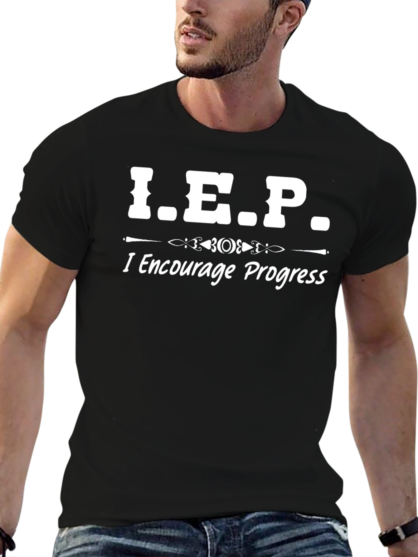 I.E.P. I Encourage Progress Black T-Shirt