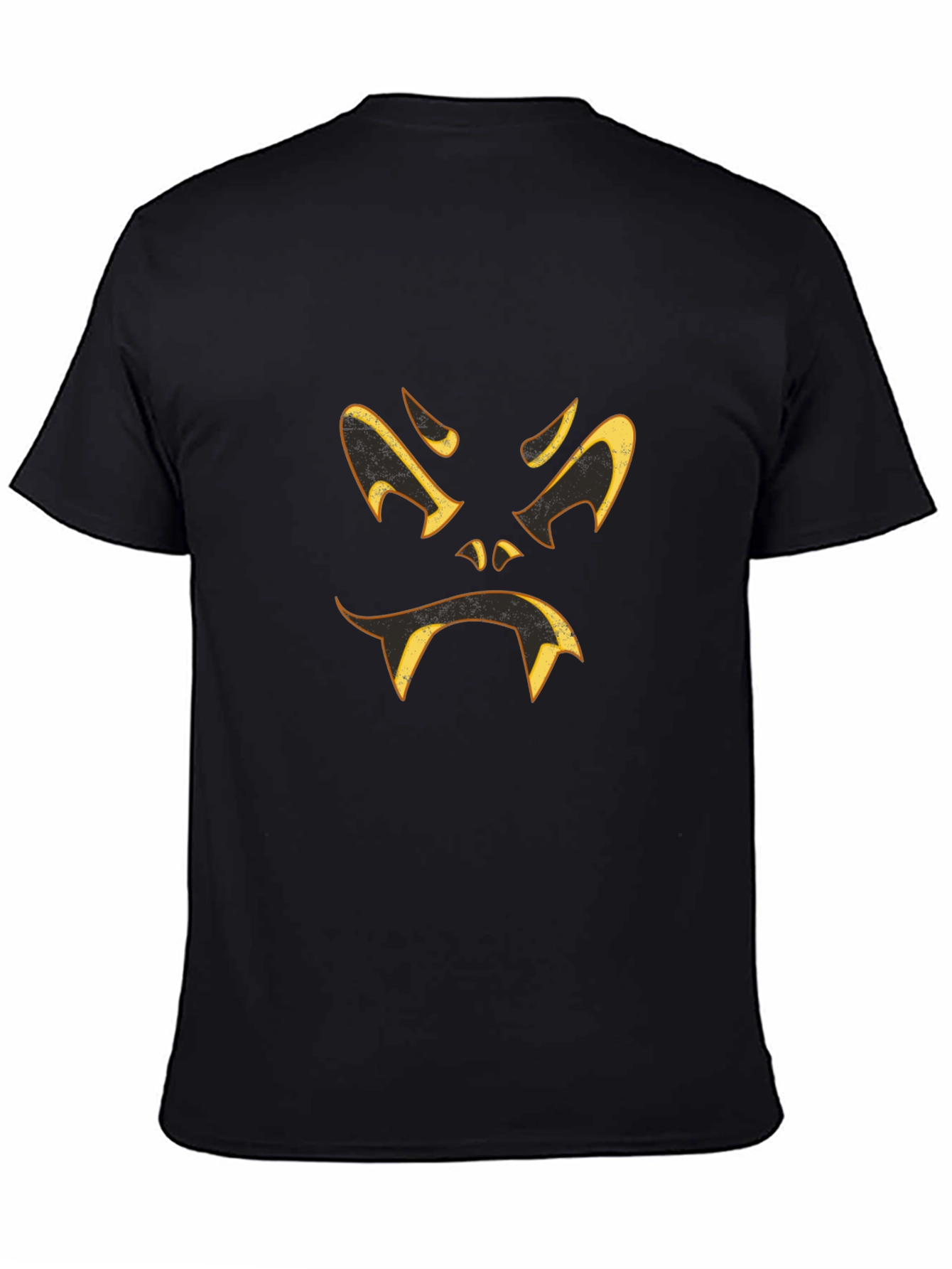 Spooky Halloween Face Black T-Shirt