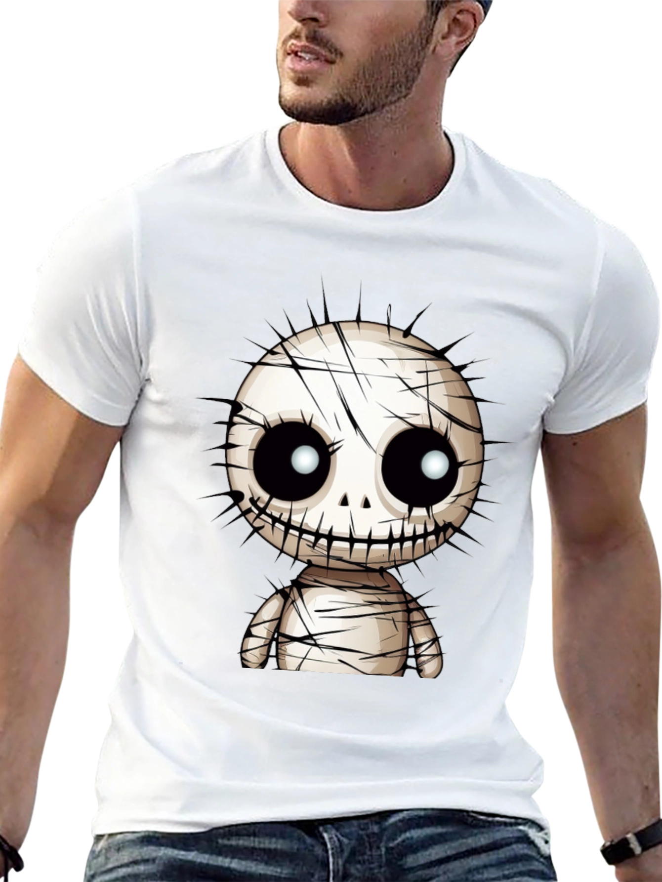 Spooky Cute Mummy Graphic T-Shirt - Black