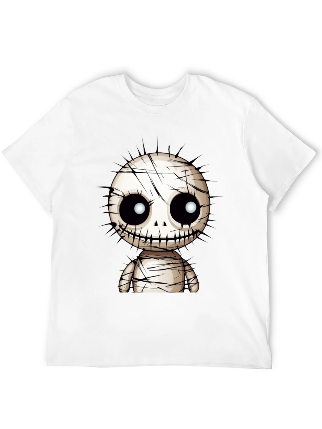 Spooky Cute Mummy Graphic T-Shirt - Black