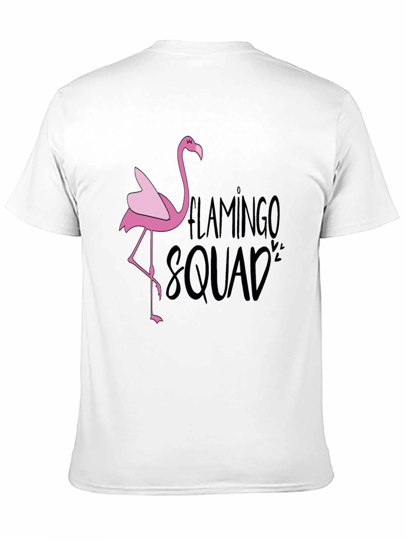 Flamingo Squad Graphic T-Shirt - Black Casual Tee