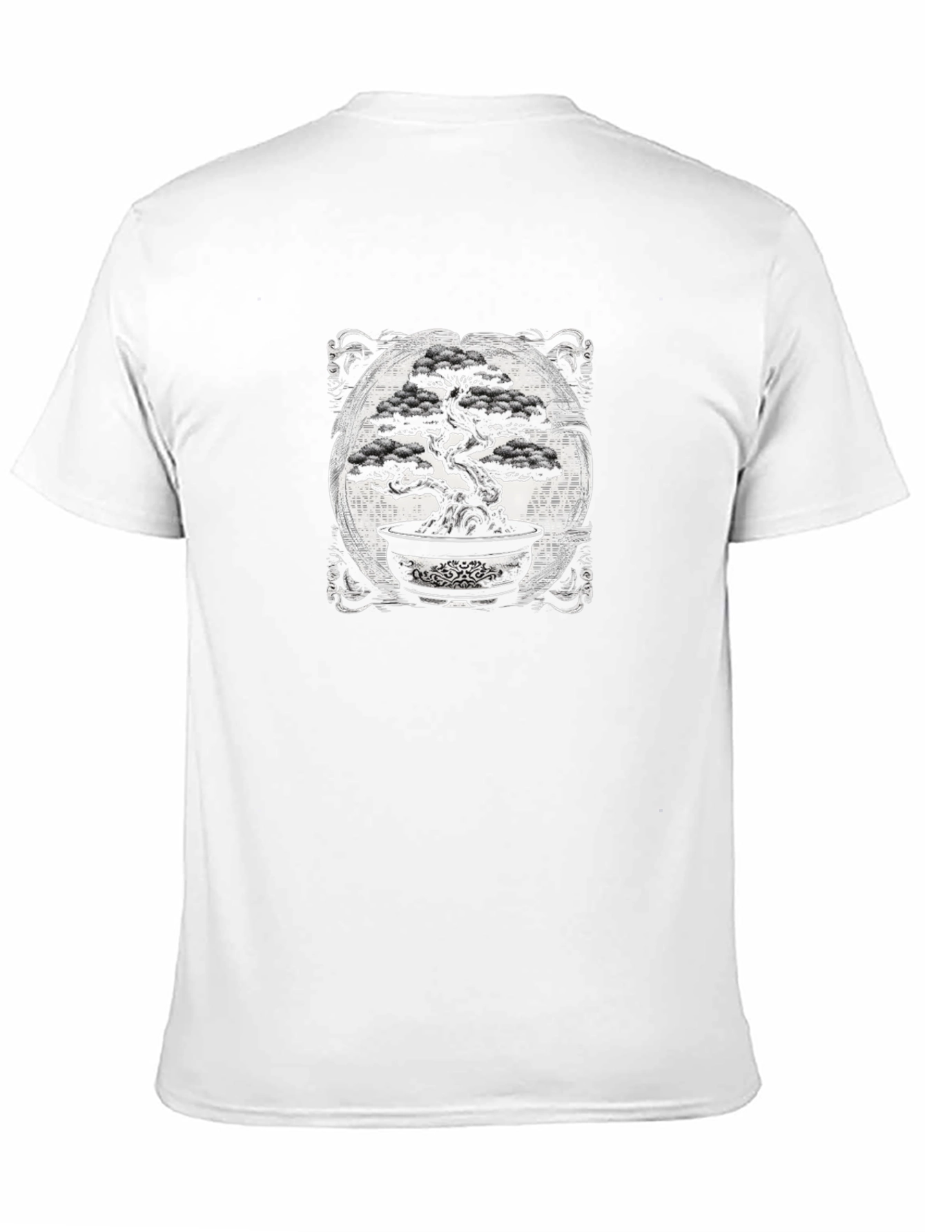 Bonsai Tree Graphic Tee - Black Cotton T-Shirt
