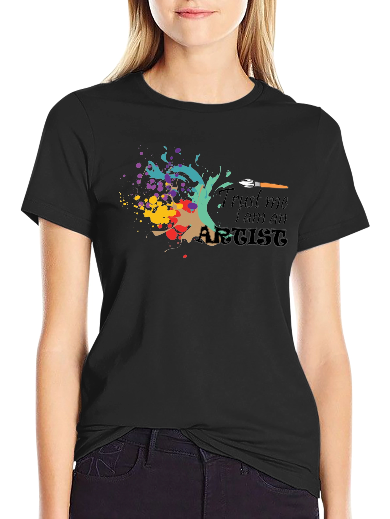 Trust Me I am An Artist Black T-Shirt
