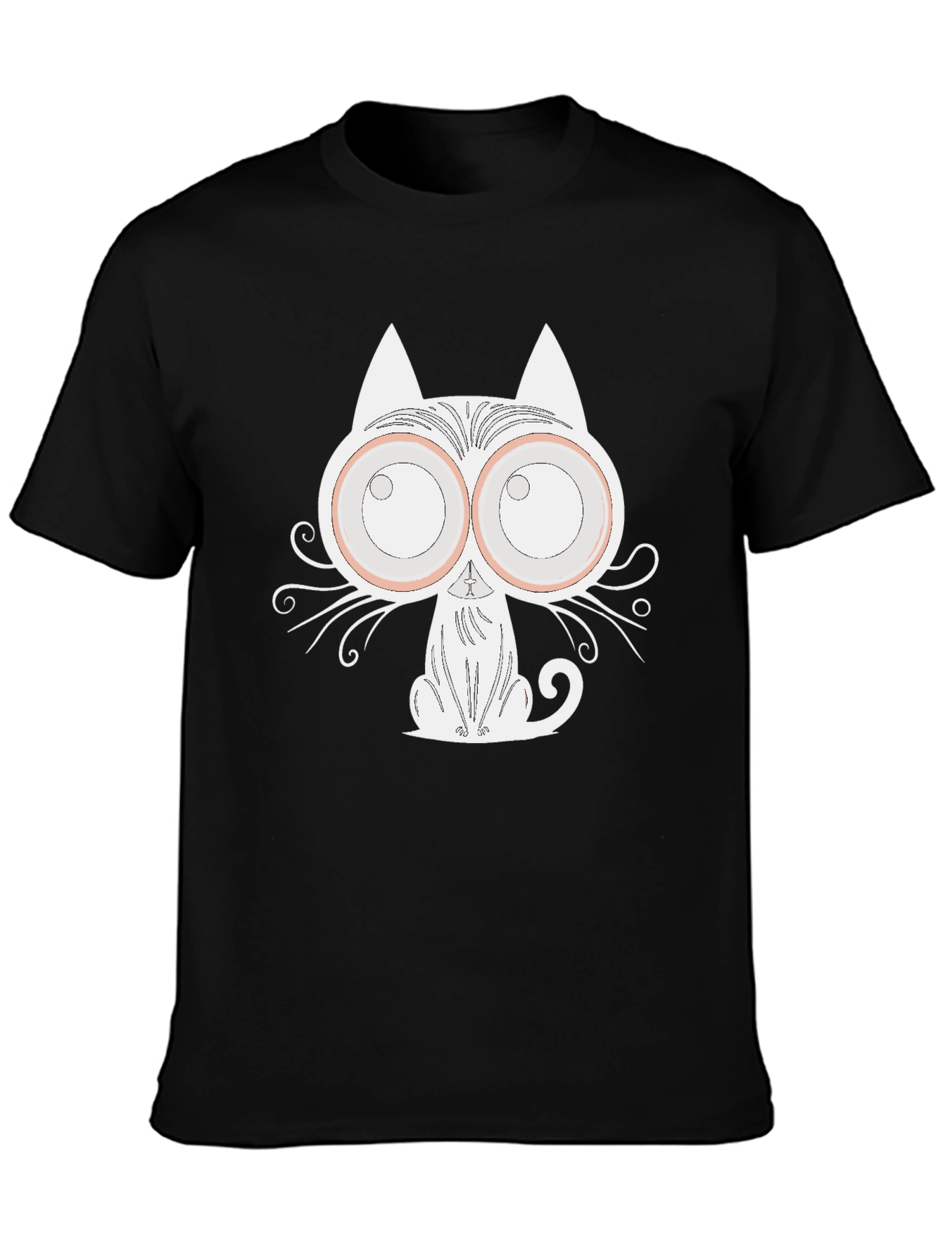 Mens Graphic Tee - Cartoon Cat Design