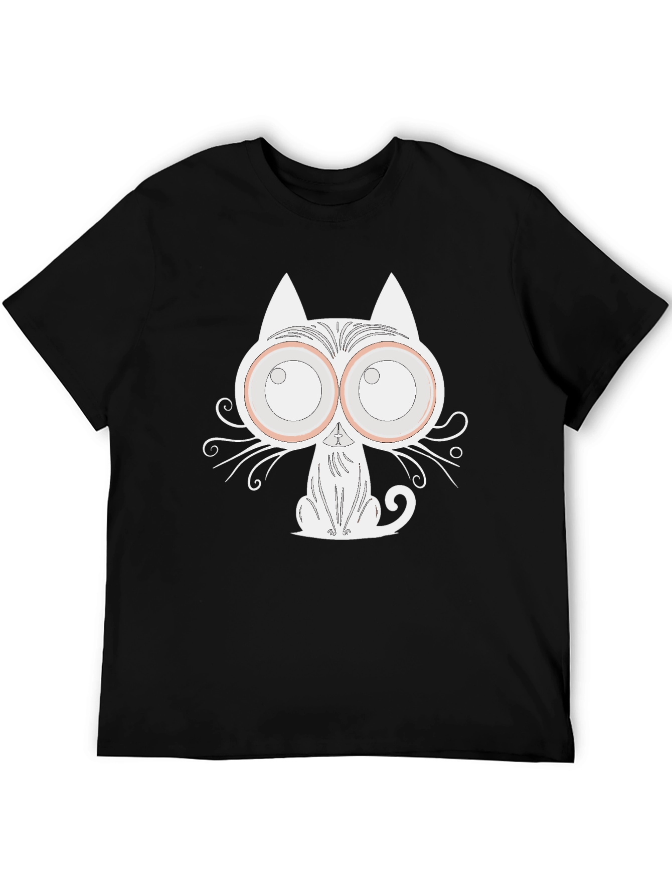 Mens Graphic Tee - Cartoon Cat Design