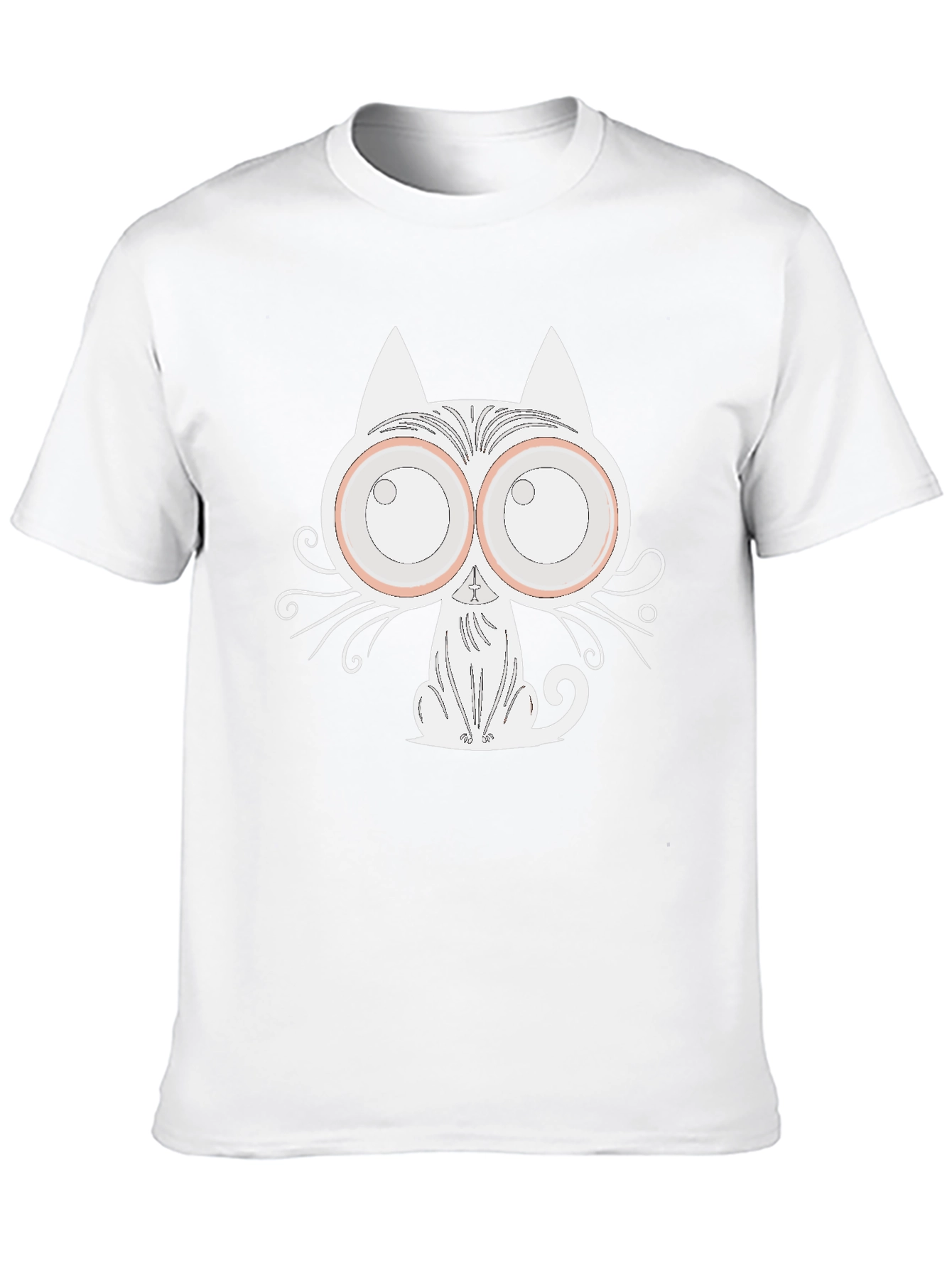 Mens Graphic Tee - Cartoon Cat Design