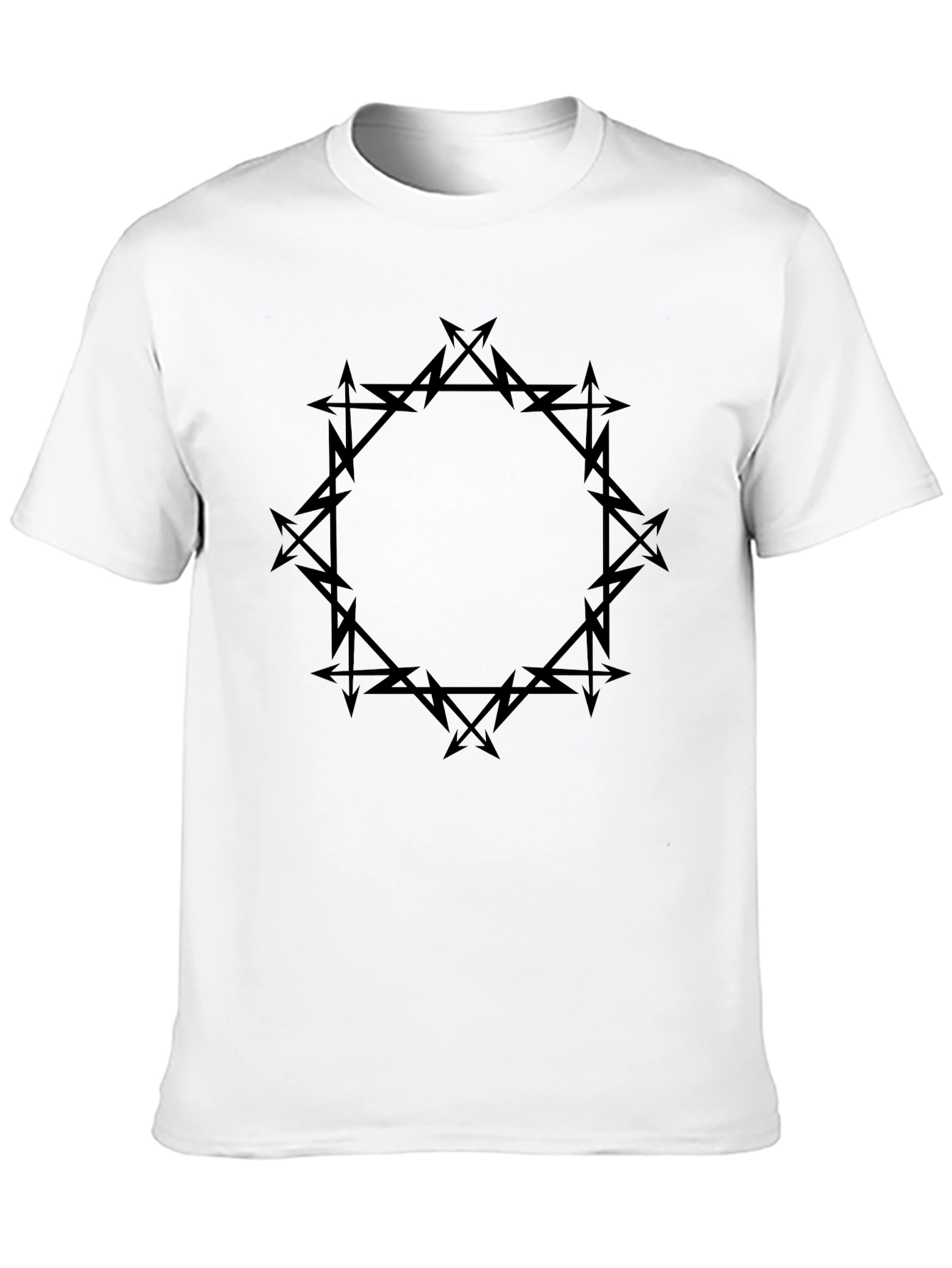 Black Graphic Tee - Arrow Circle Design