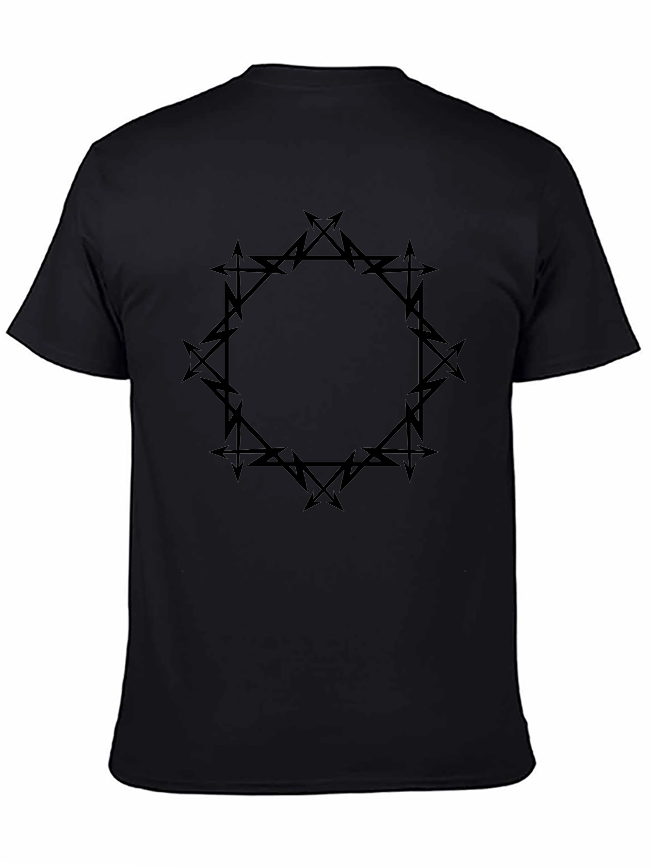 Black Graphic Tee - Arrow Circle Design