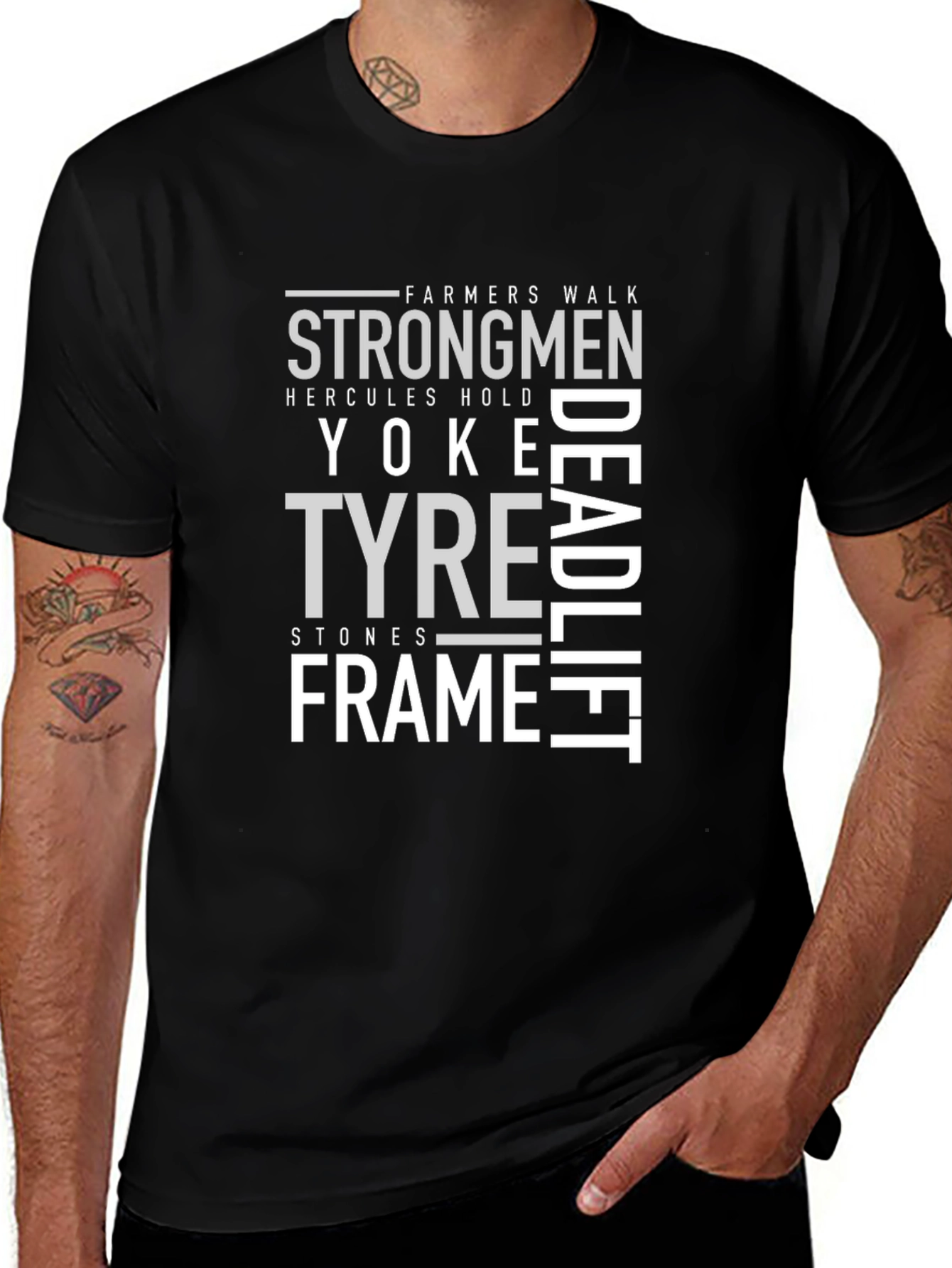 Strongmen Fitness Graphic T-Shirt - Farmers Walk Deadlift