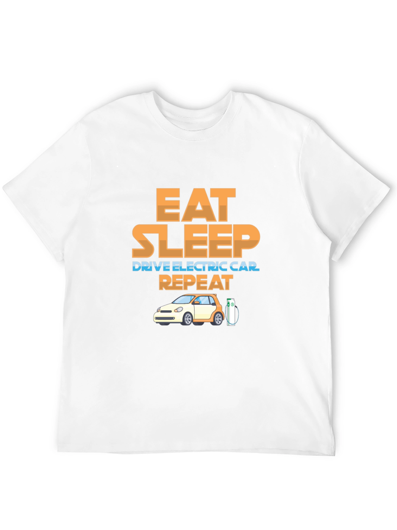 Eat Sleep Drive Electric Car Repeat Graphic T-Shirt