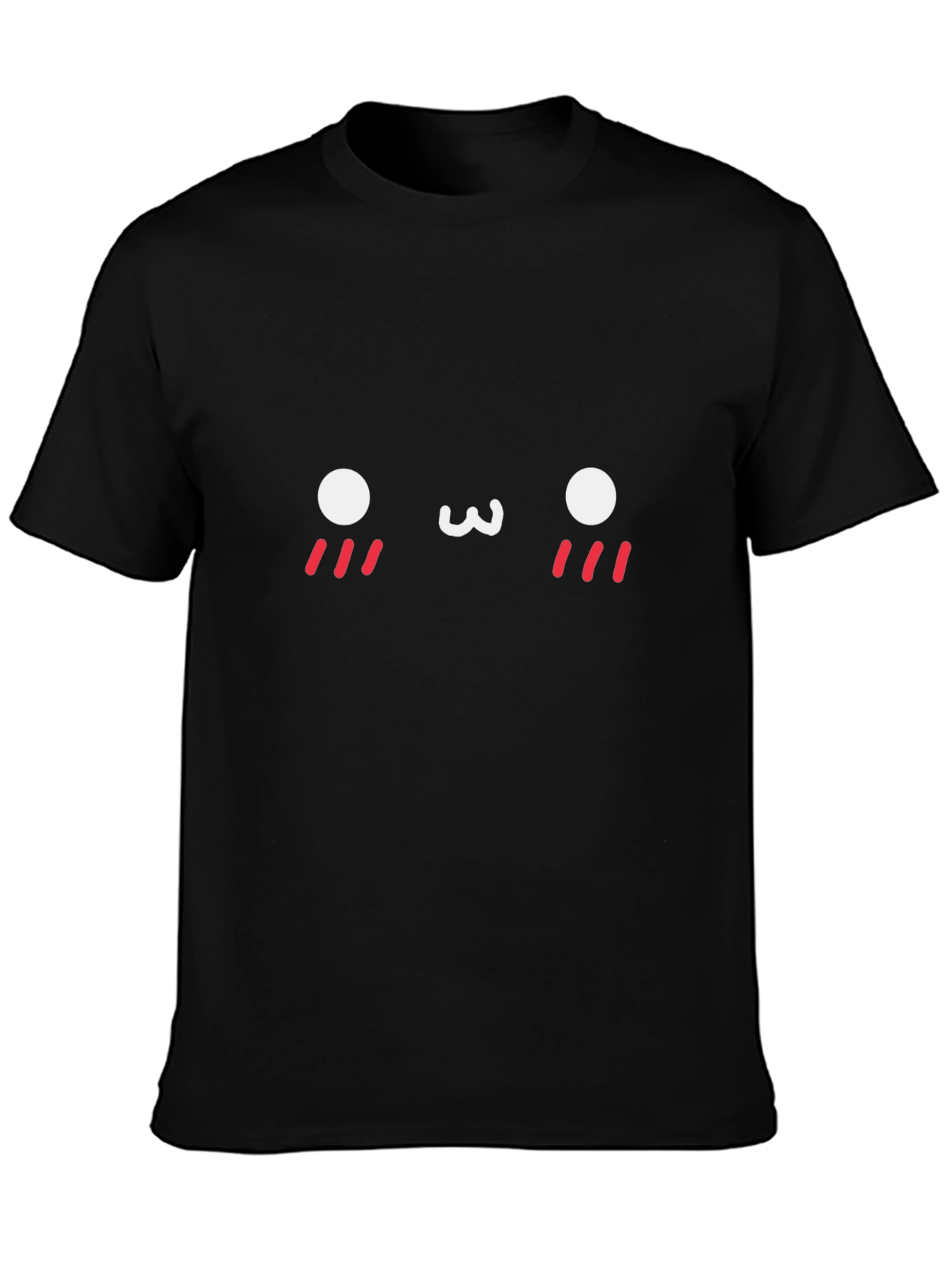 Kawaii Face Black T-Shirt