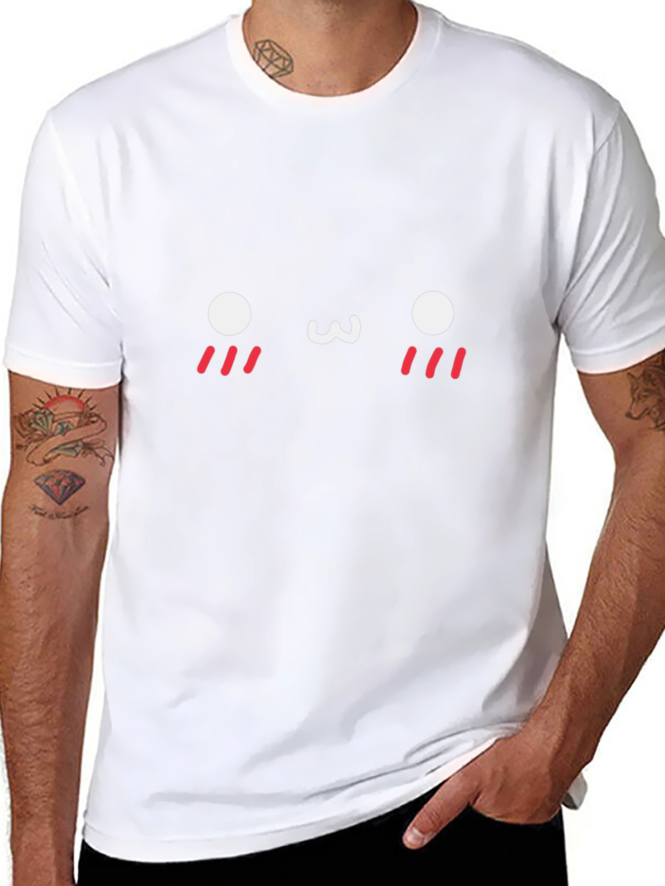 Kawaii Face Black T-Shirt