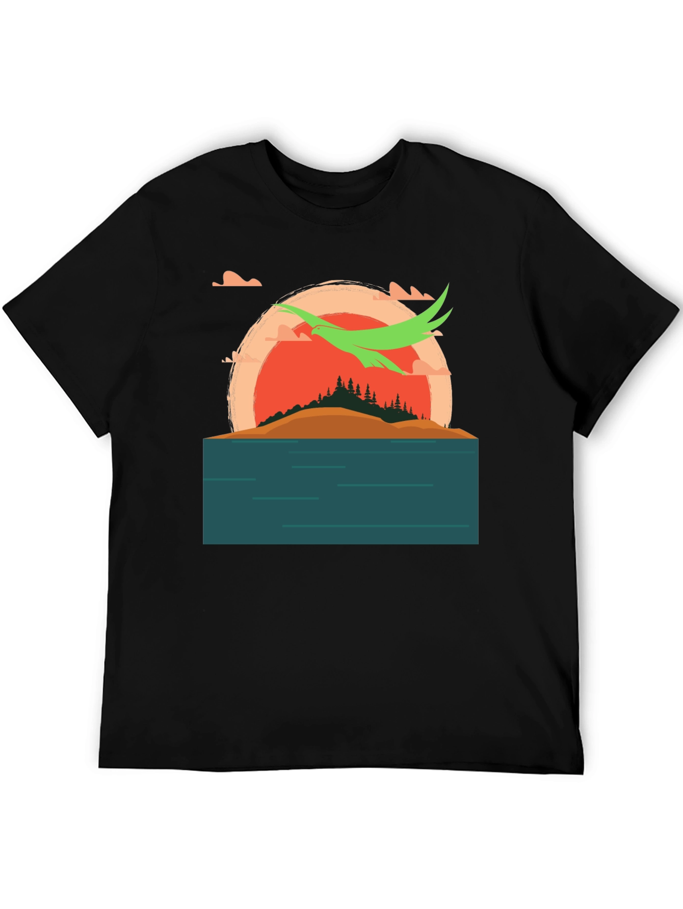 Sunset Island Graphic Tee - Nature Adventure Shirt