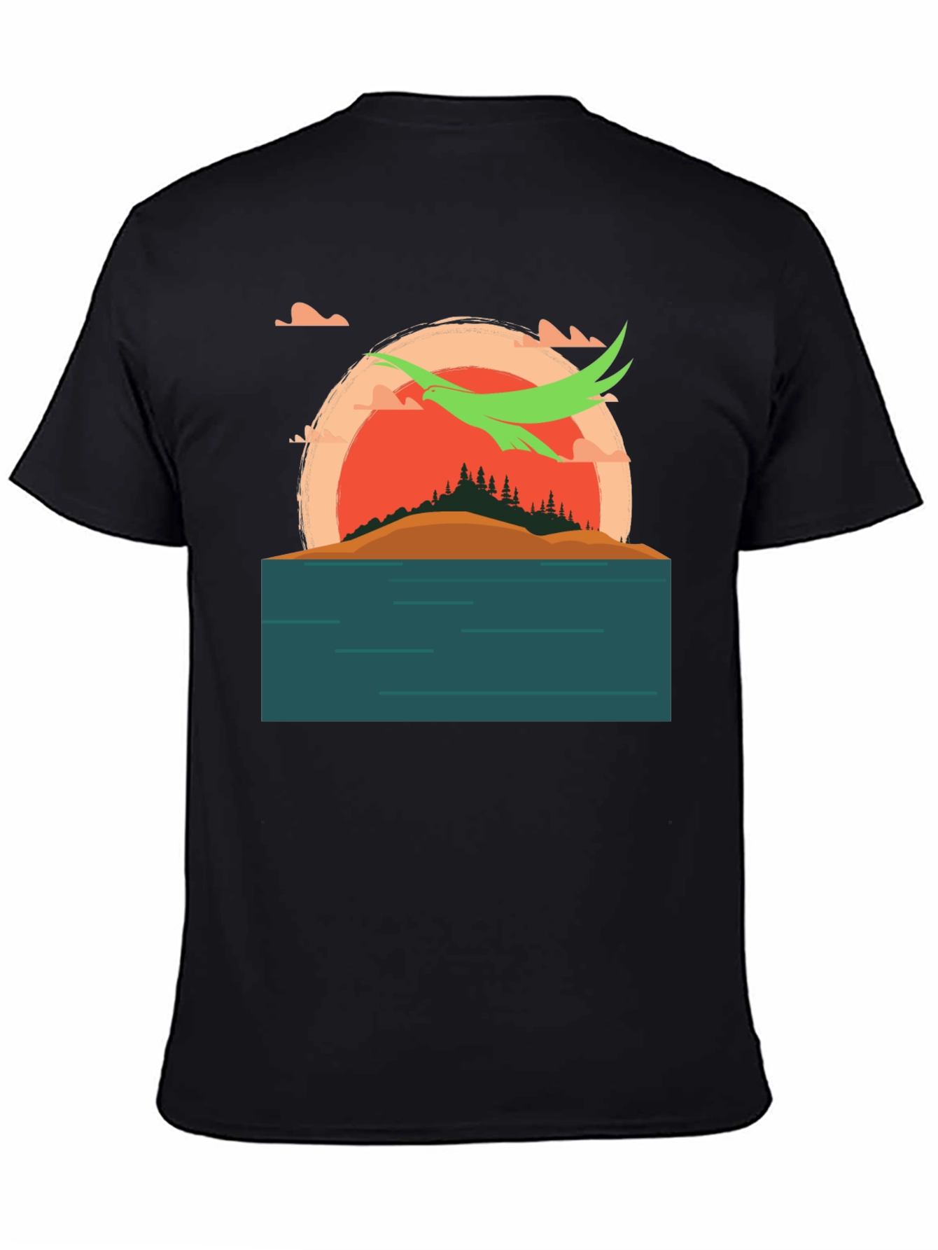 Sunset Island Graphic Tee - Nature Adventure Shirt