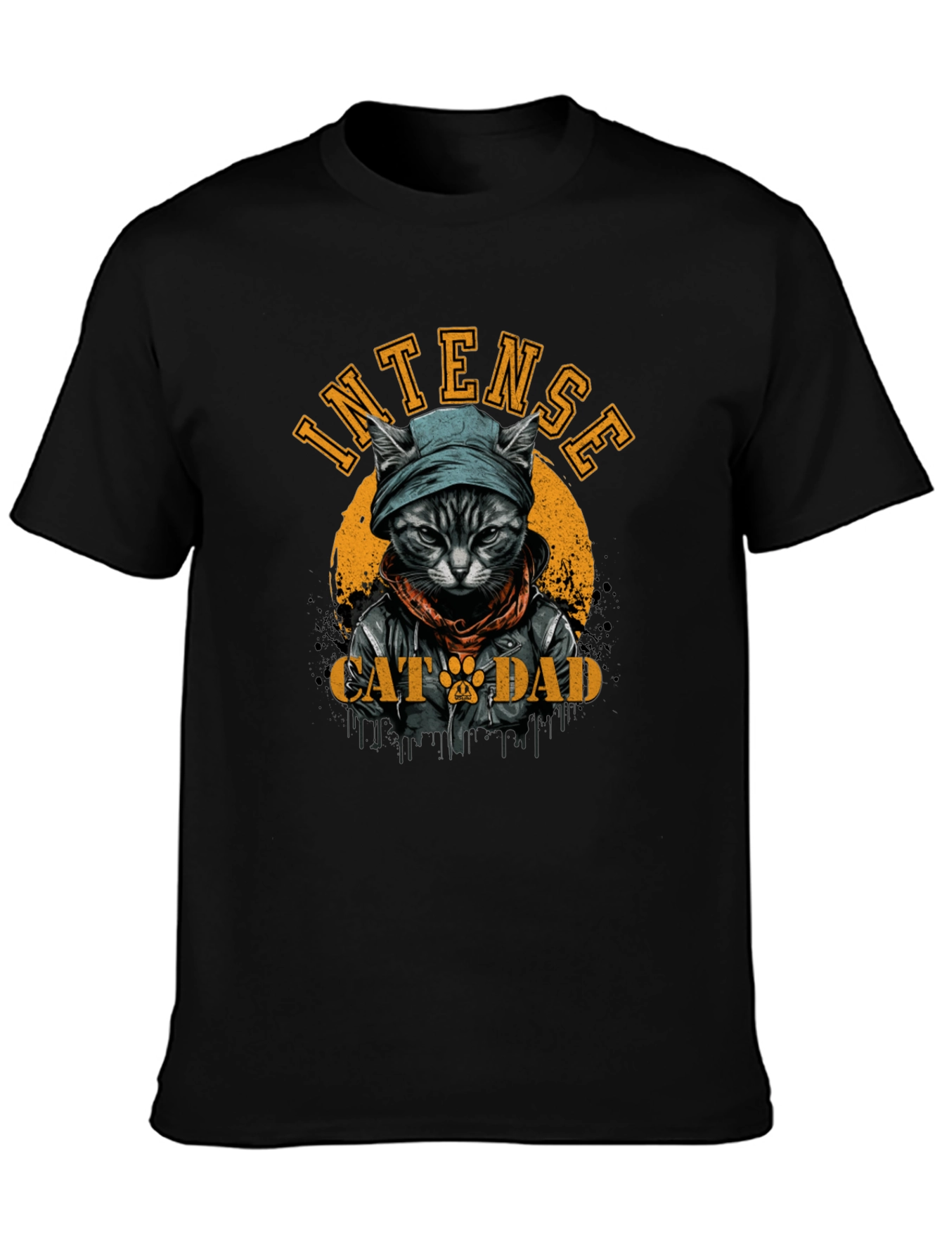 Intense Cat Dad Graphic Tee