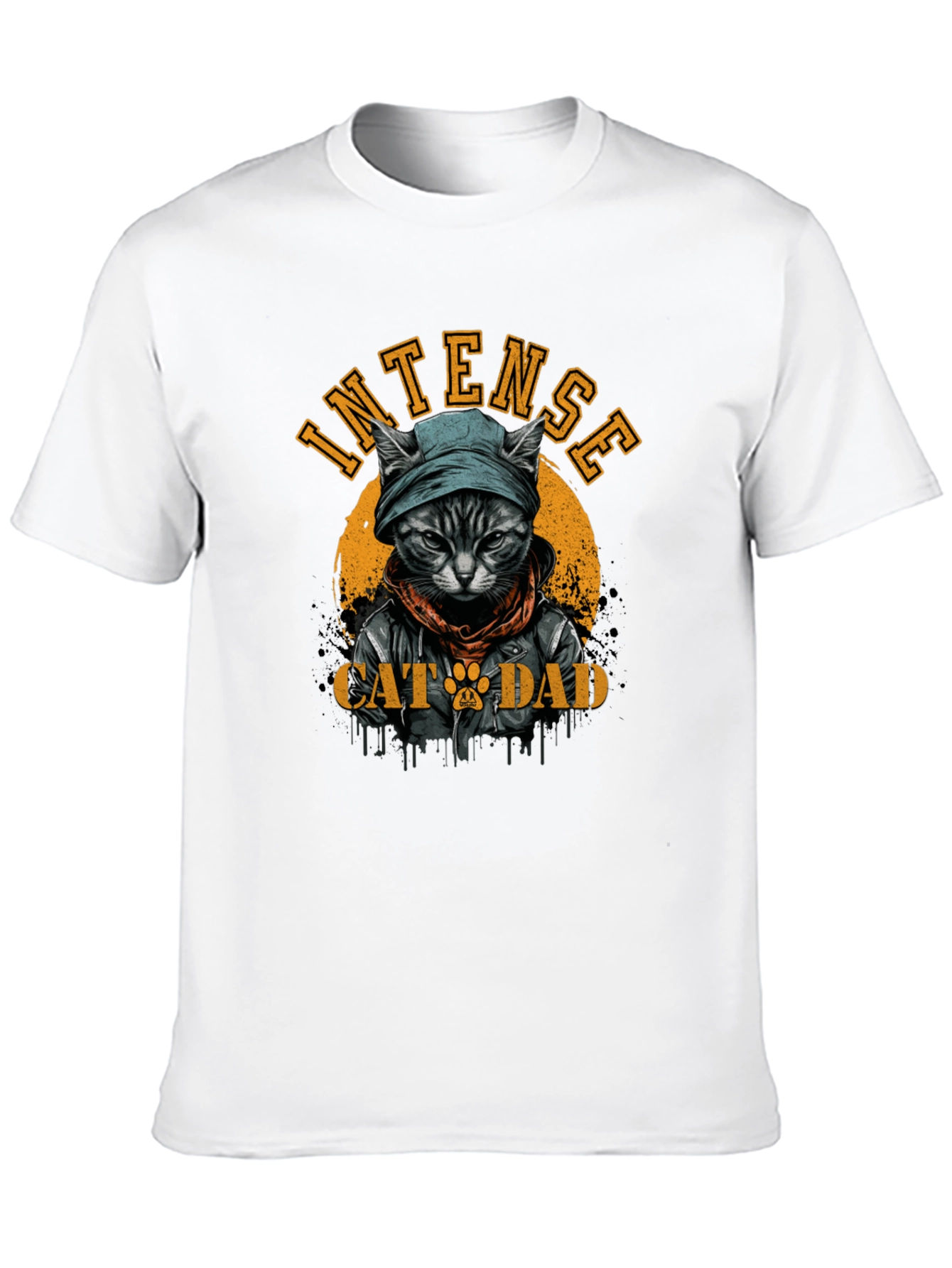 Intense Cat Dad Graphic Tee