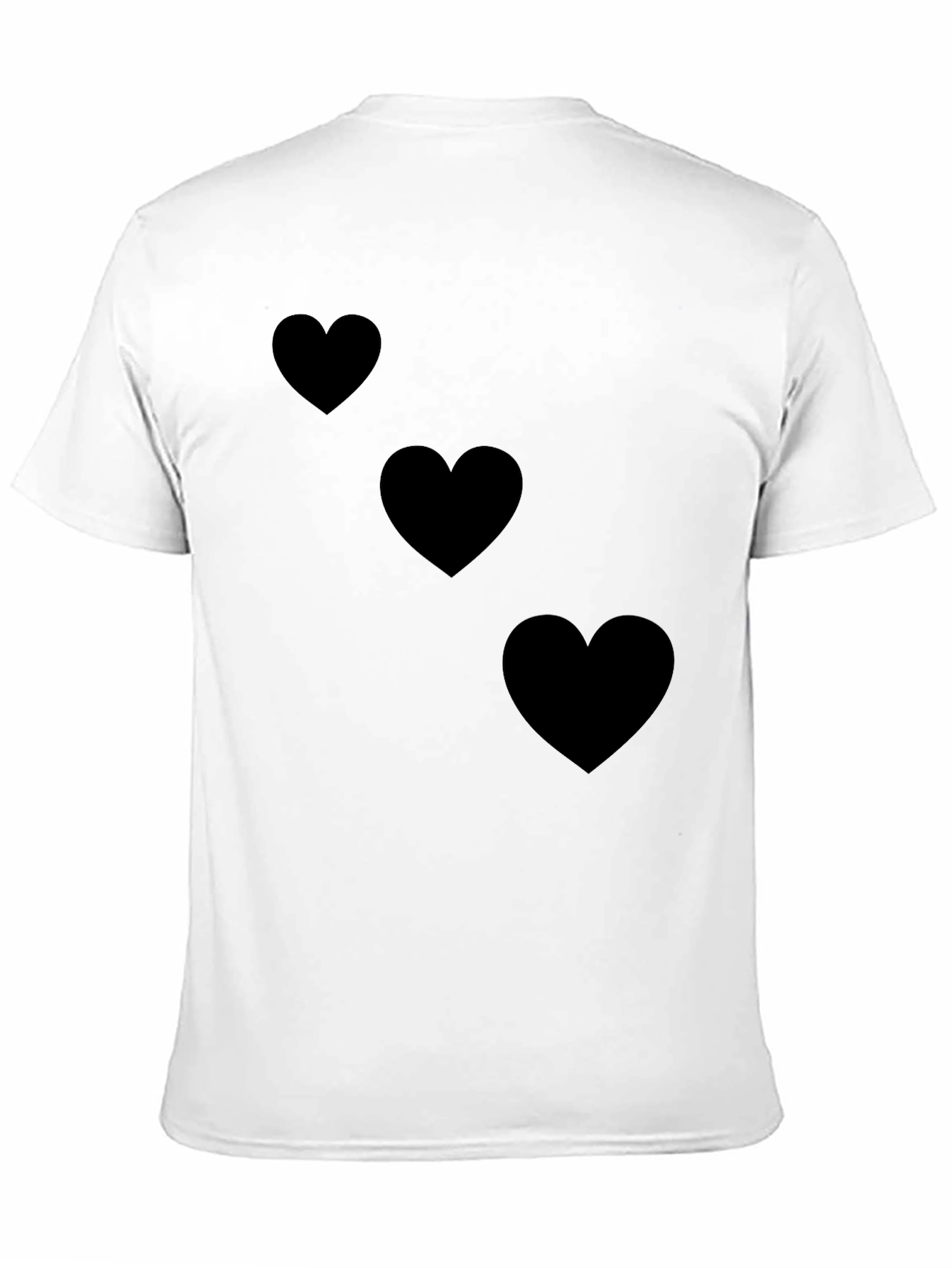 Black T-Shirt with Heart Design