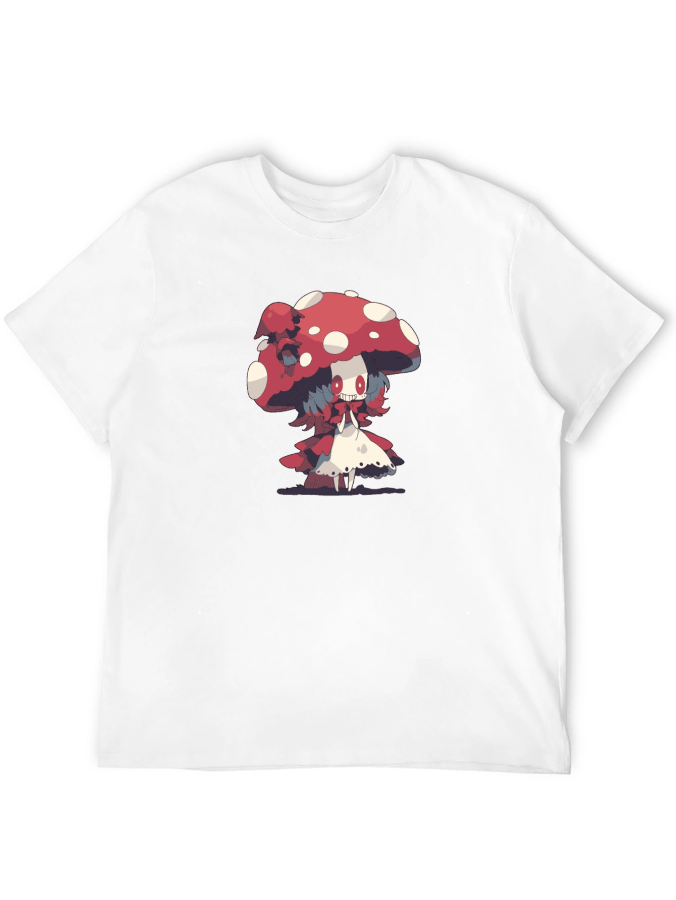 Mushroom Girl Graphic T-Shirt - Black