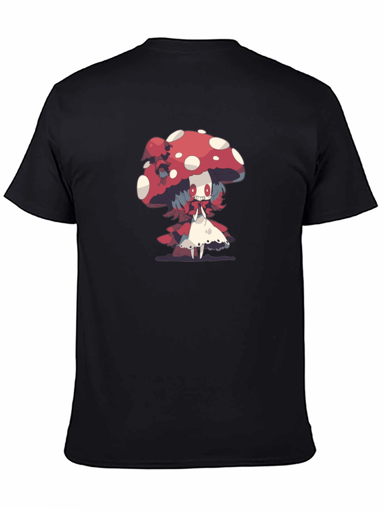 Mushroom Girl Graphic T-Shirt - Black