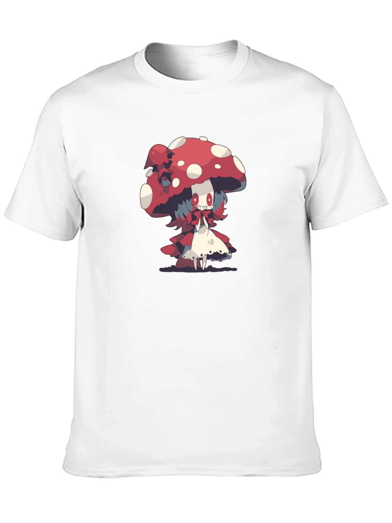 Mushroom Girl Graphic T-Shirt - Black