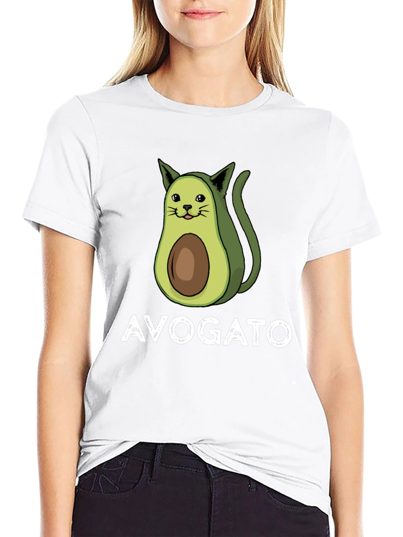Avogato T-Shirt - Avocado Cat Pun Tee