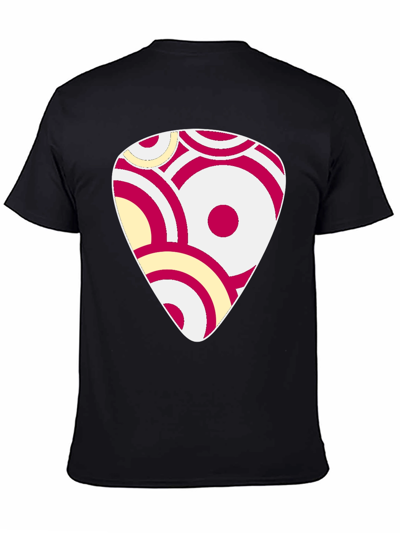 Abstract Graphic Print Black Cotton T-Shirt