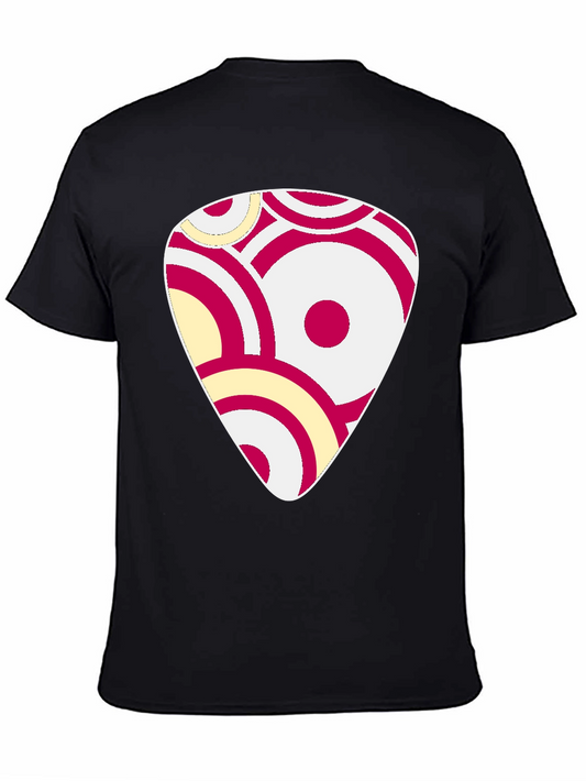 Abstract Graphic Print Black Cotton T-Shirt